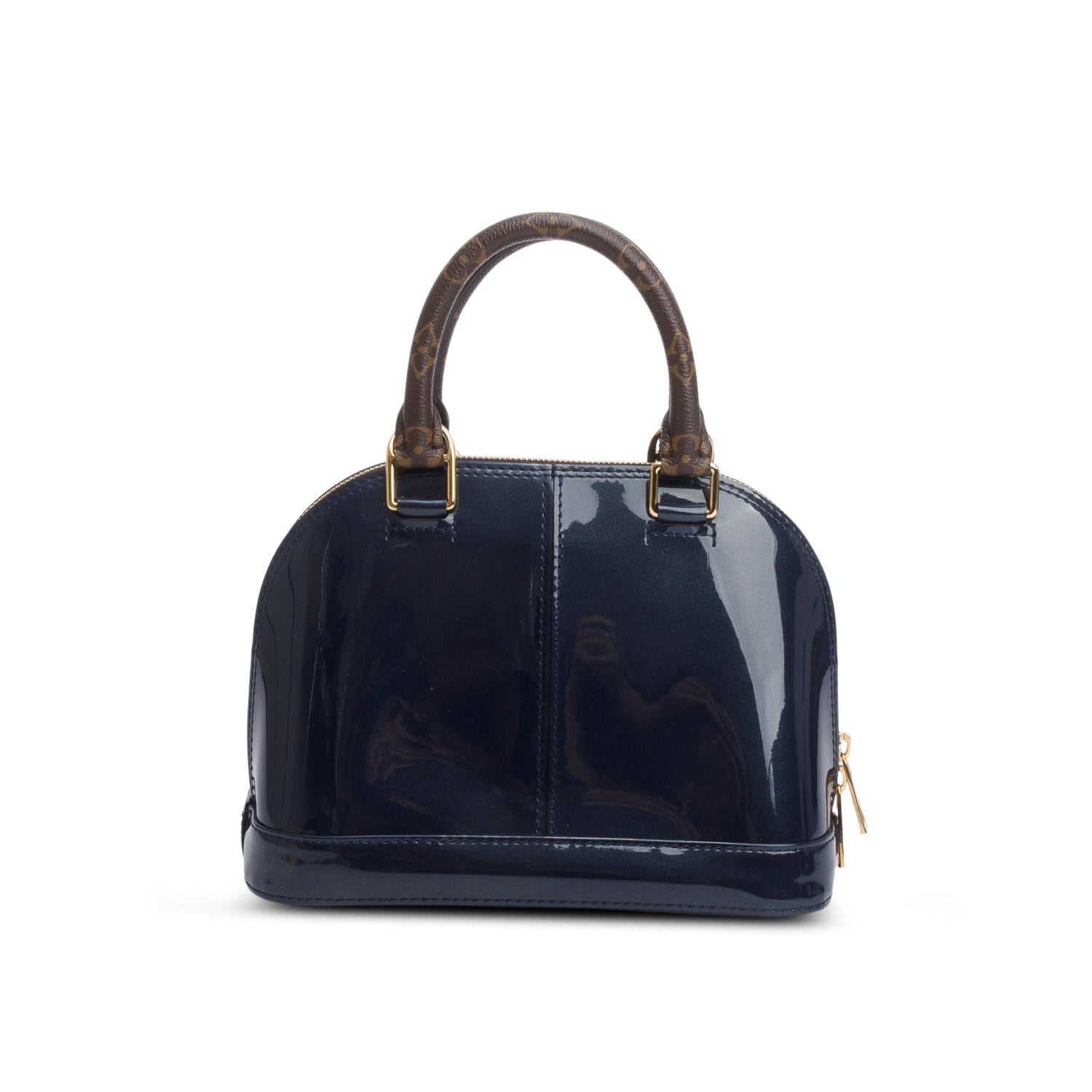 Louis Vuitton Blue Vernis Leather Miroir Alma BB w/ Strap