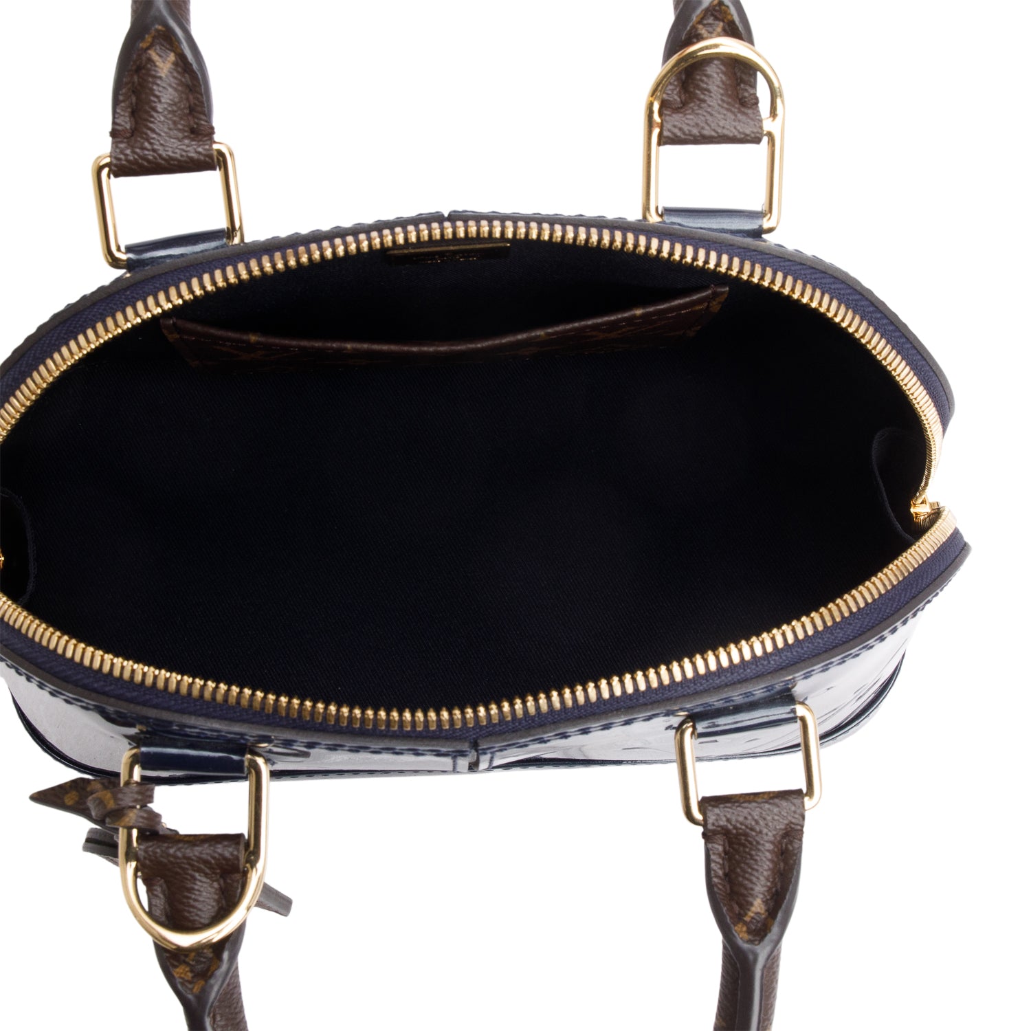 Louis Vuitton Blue Vernis Leather Miroir Alma BB w/ Strap