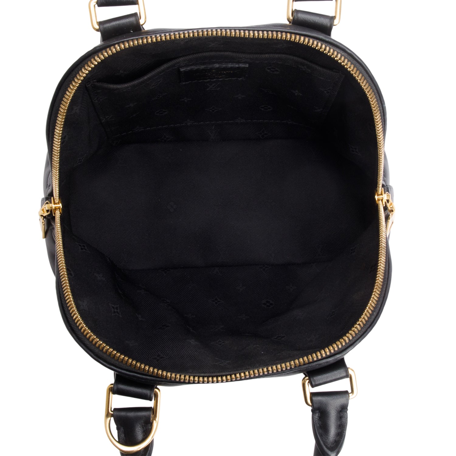 Louis Vuitton Black Calfskin Bubblegram Alma BB w/ Strap