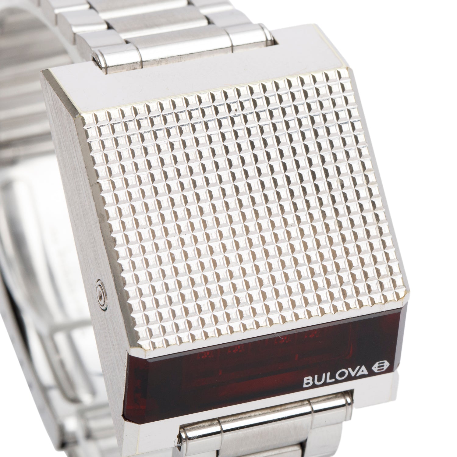 Bulova Vintage Stainless Steel Computron Quartz Digital Watch w/ Box & Papers