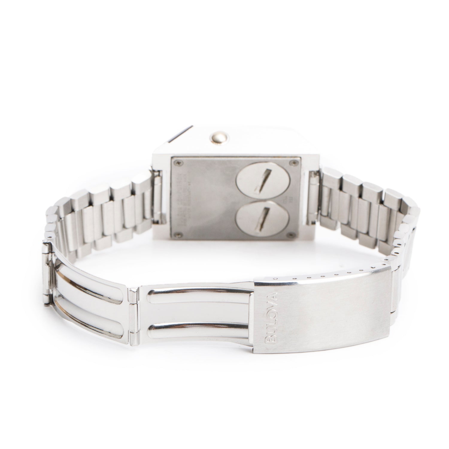 Bulova Vintage Stainless Steel Computron Quartz Digital Watch w/ Box & Papers