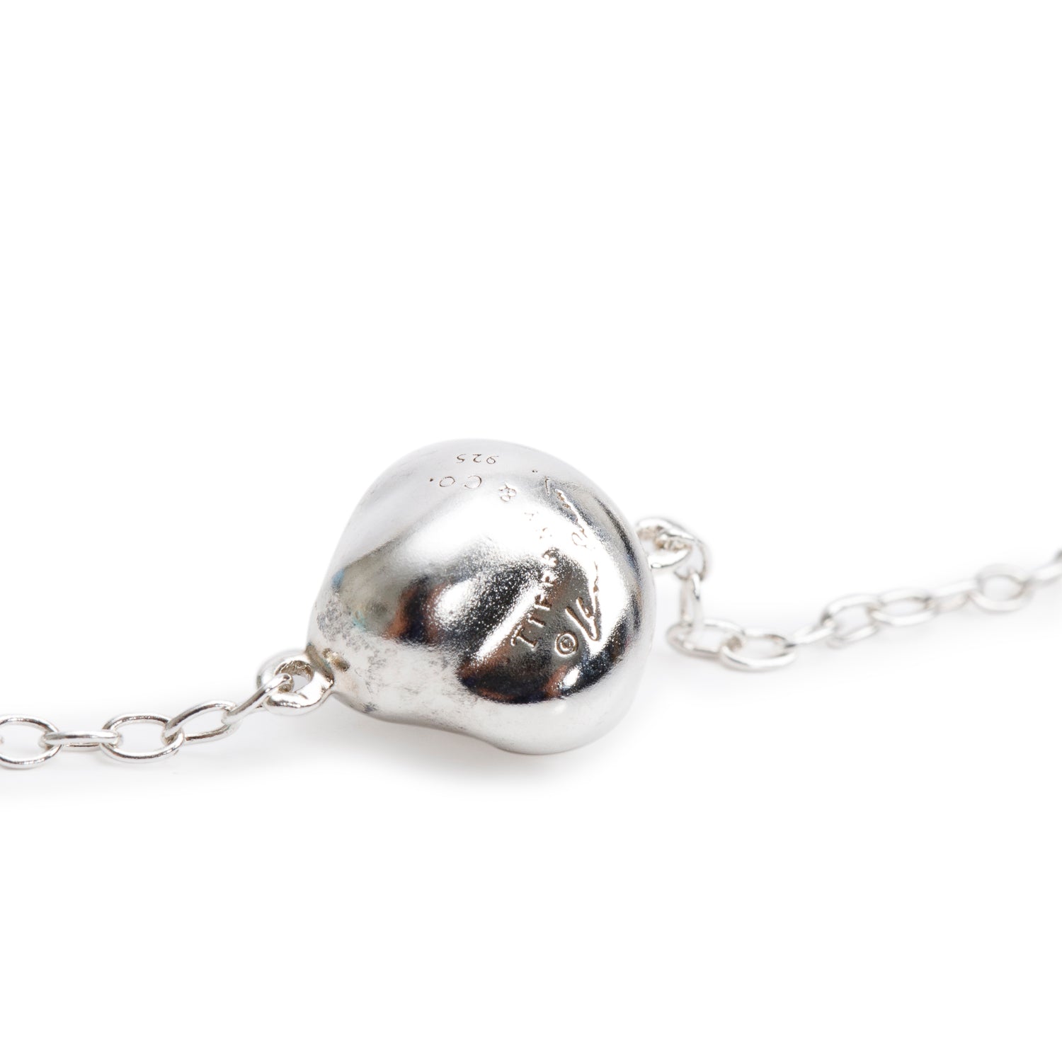 Tiffany & Co. Elsa Peretti Sterling Silver 7 Station Vintage Bean Necklace