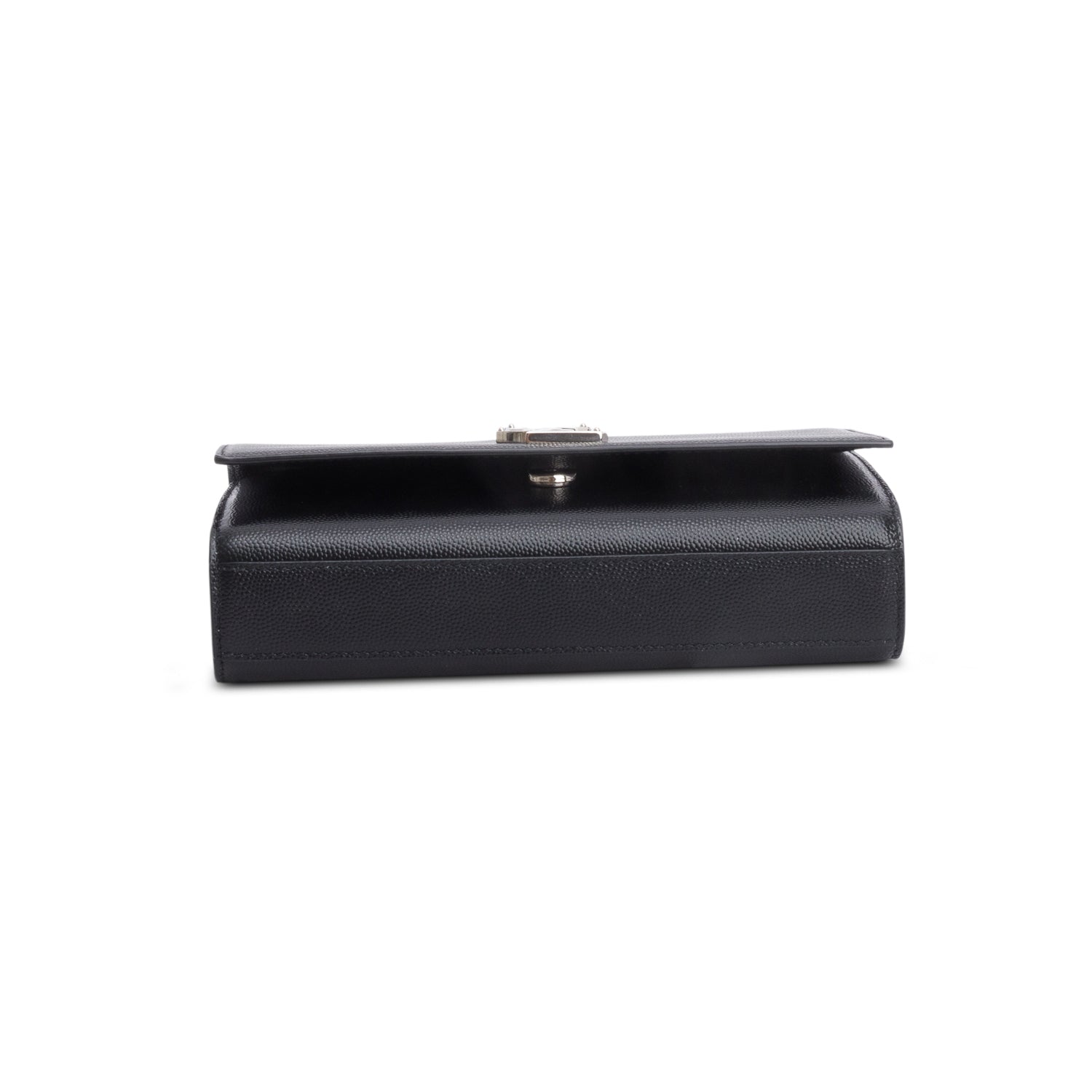 Saint Laurent 2023 Black Grain De Poudre Small Monogram Kate Satchel w/ Box & Receipt