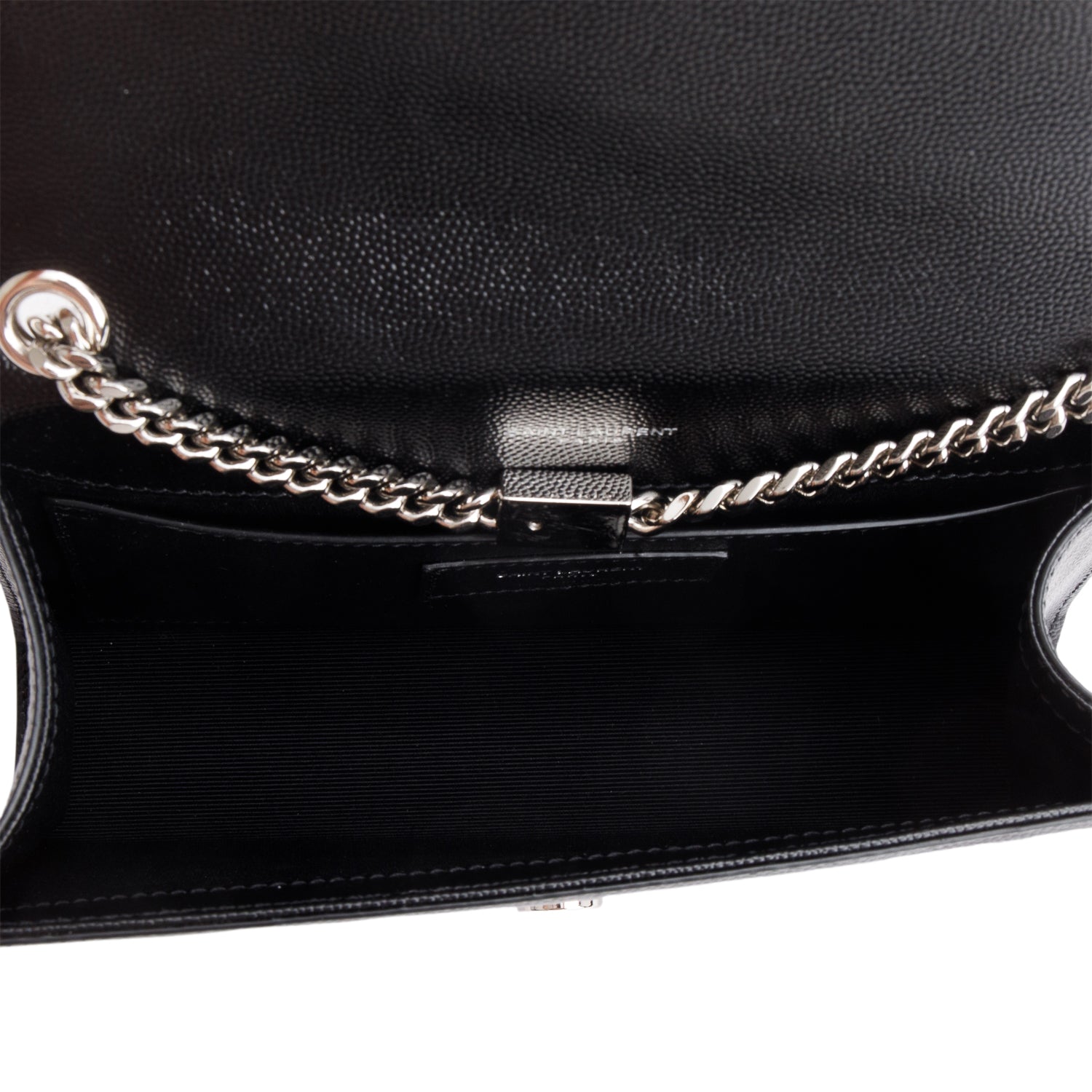 Saint Laurent 2023 Black Grain De Poudre Small Monogram Kate Satchel w/ Box & Receipt