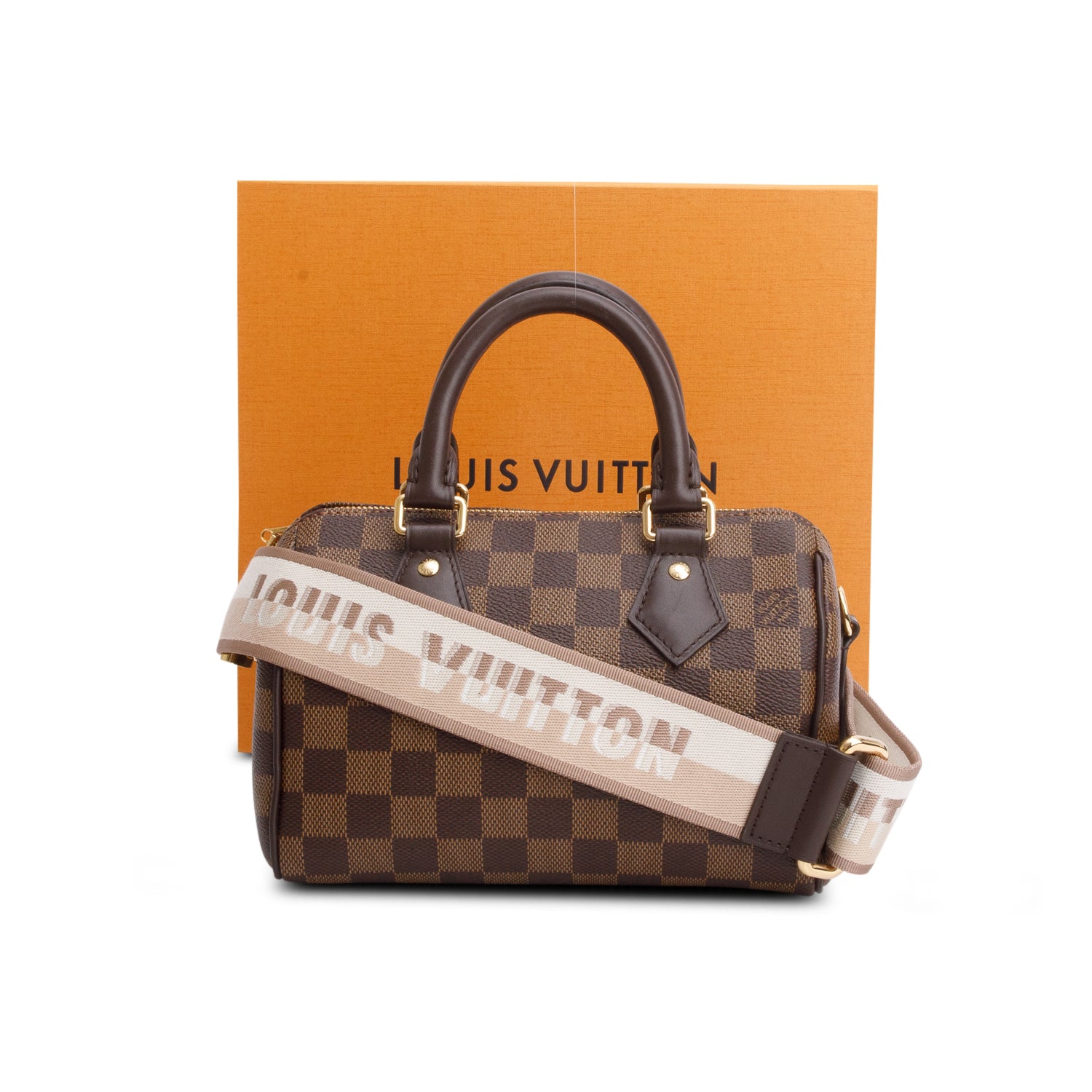 Louis Vuitton 2025 Damier Ebene Speedy Bandouliere 20 w/ Strap, Box & Receipt