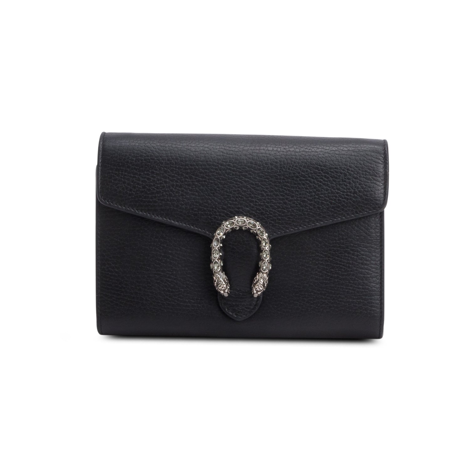 Gucci Black Calfskin Mini Dionysus Wallet on Chain