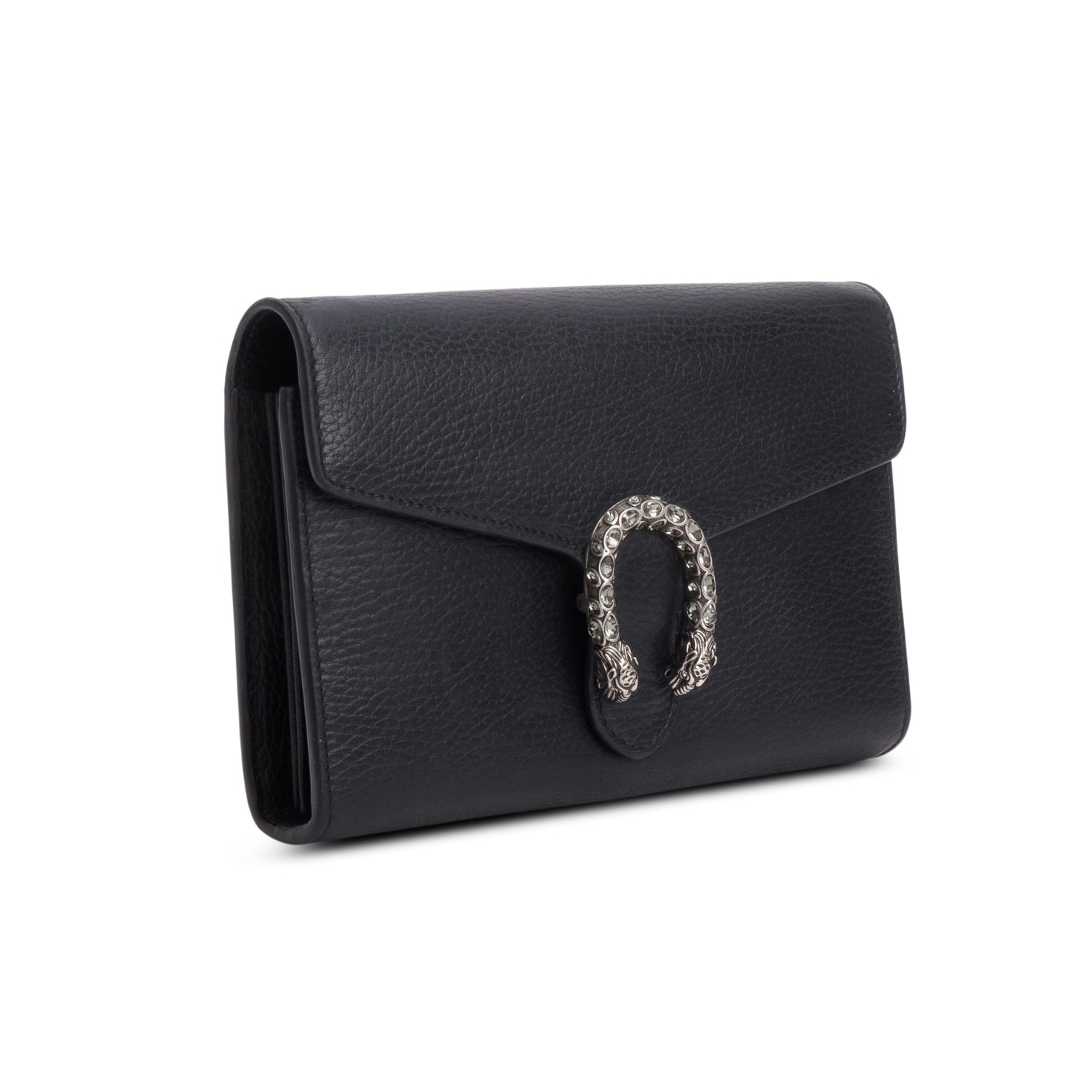 Gucci Black Calfskin Mini Dionysus Wallet on Chain