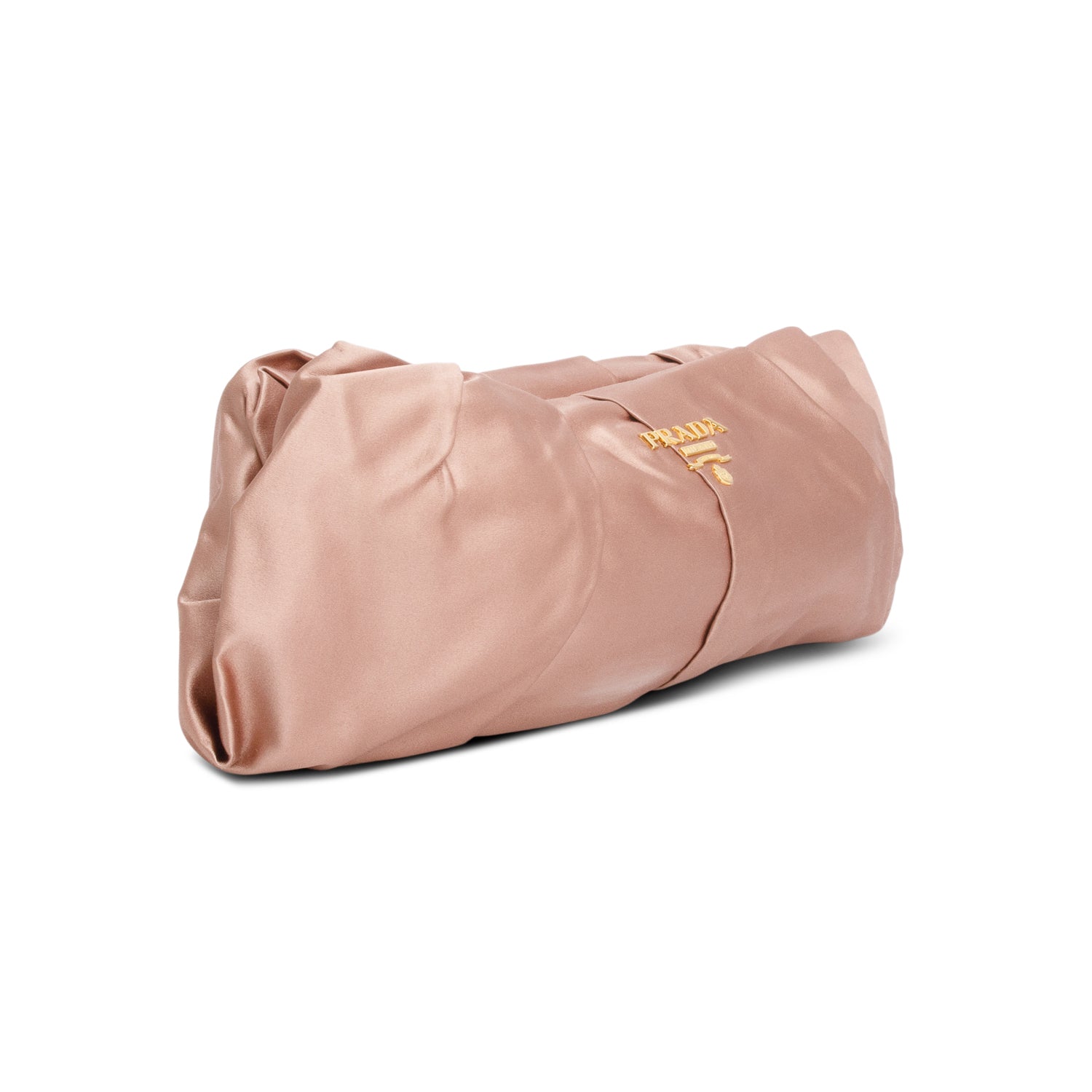 Prada Pink Satin Raso Frame Clutch