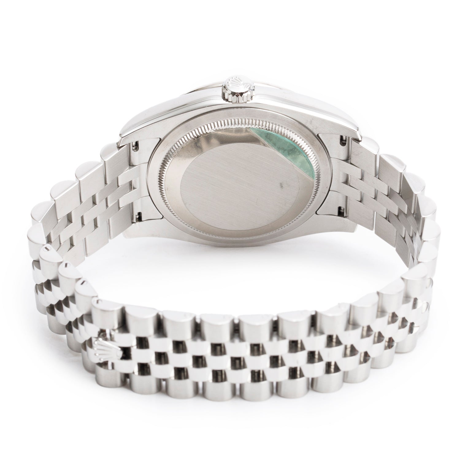 Rolex Stainless Steel Datejust Diamond Bezel 36 MM Datejust Watch Black Diamond Dial 116244