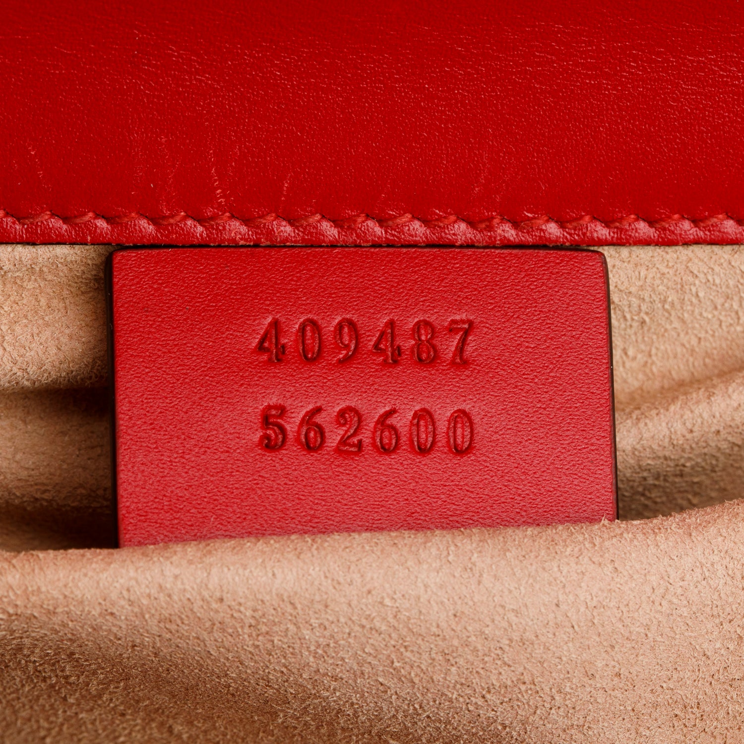 Gucci Red Leather Guccissima Small Padlock Shoulder Bag w/ Box