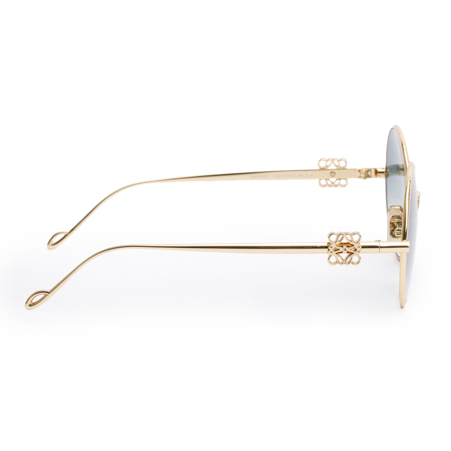 Loewe LW40107U Gold Tone Metal Round Sunglasses w/ Case