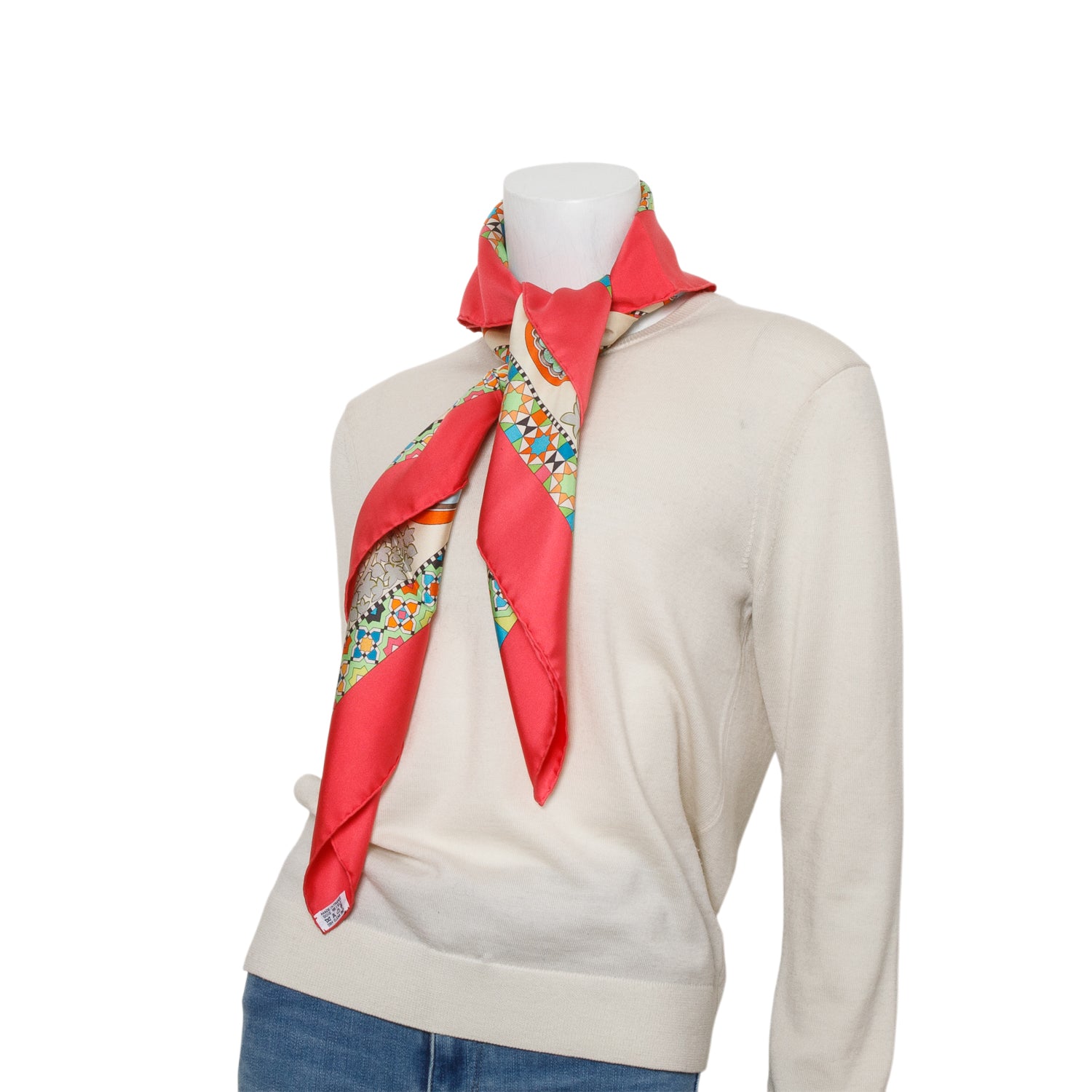 Hermes Pink 'Les Jardins d'Andalousie' Silk Scarf 90 w/ Box