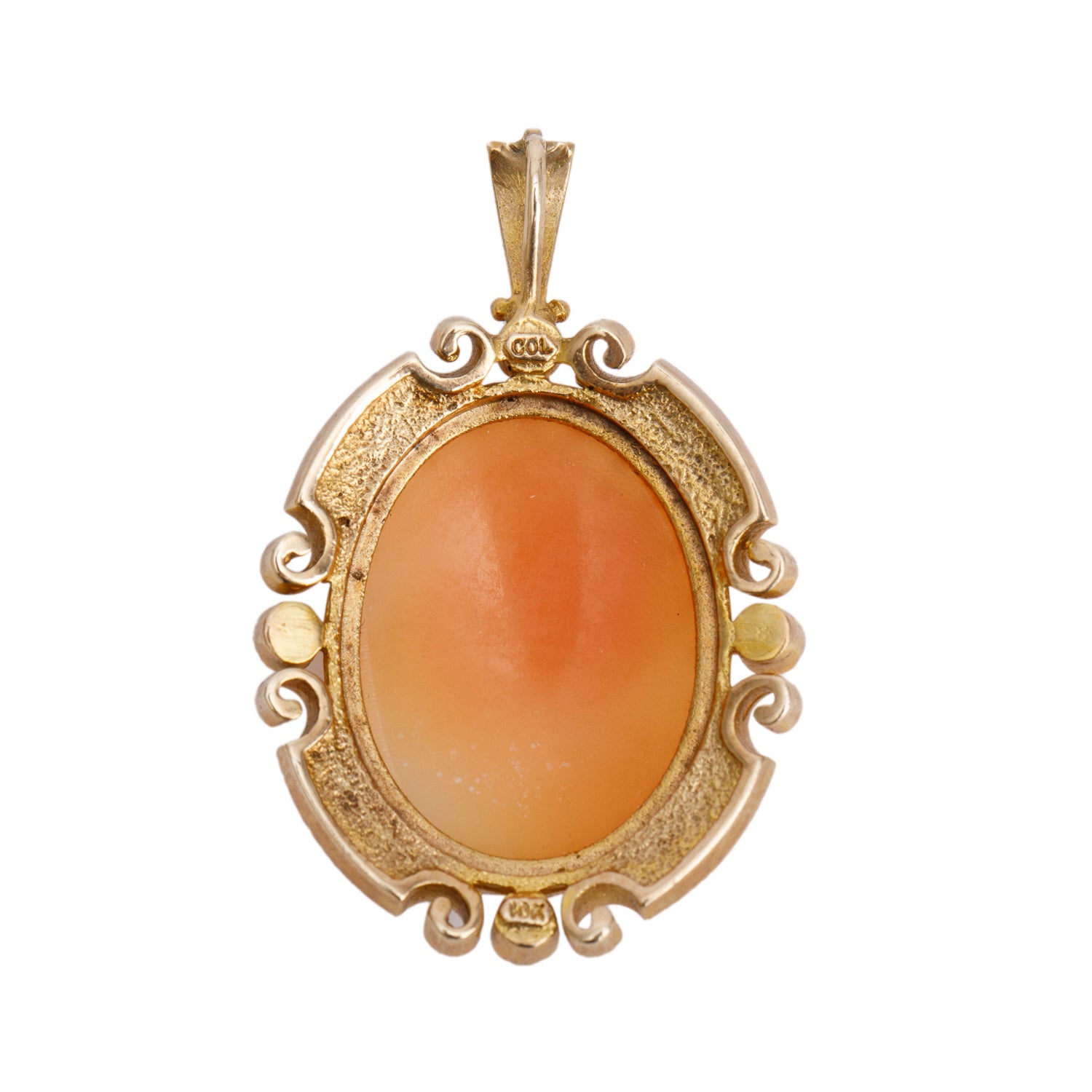 Antique 10k Yellow Gold Cameo Brooch