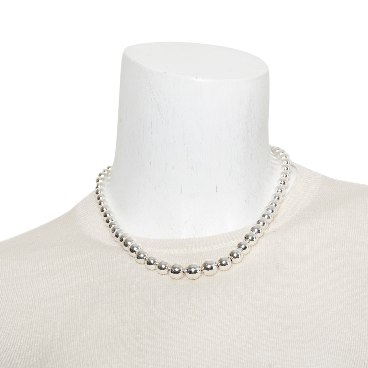 Tiffany & Co. Sterling Silver HardWear Graduated Ball Necklace