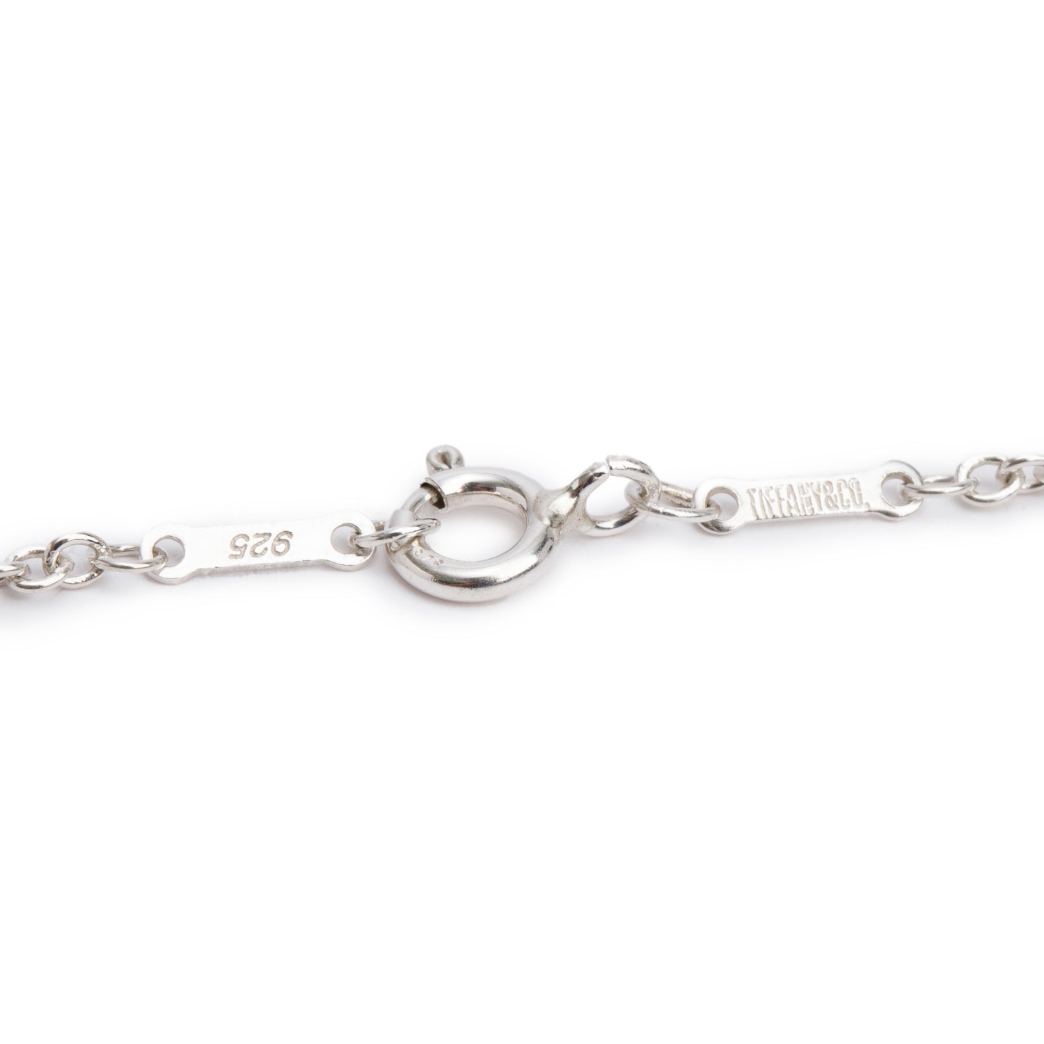 Tiffany & Co. Elsa Peretti Sterling Silver Open Heart Pendant Necklace, 22 MM