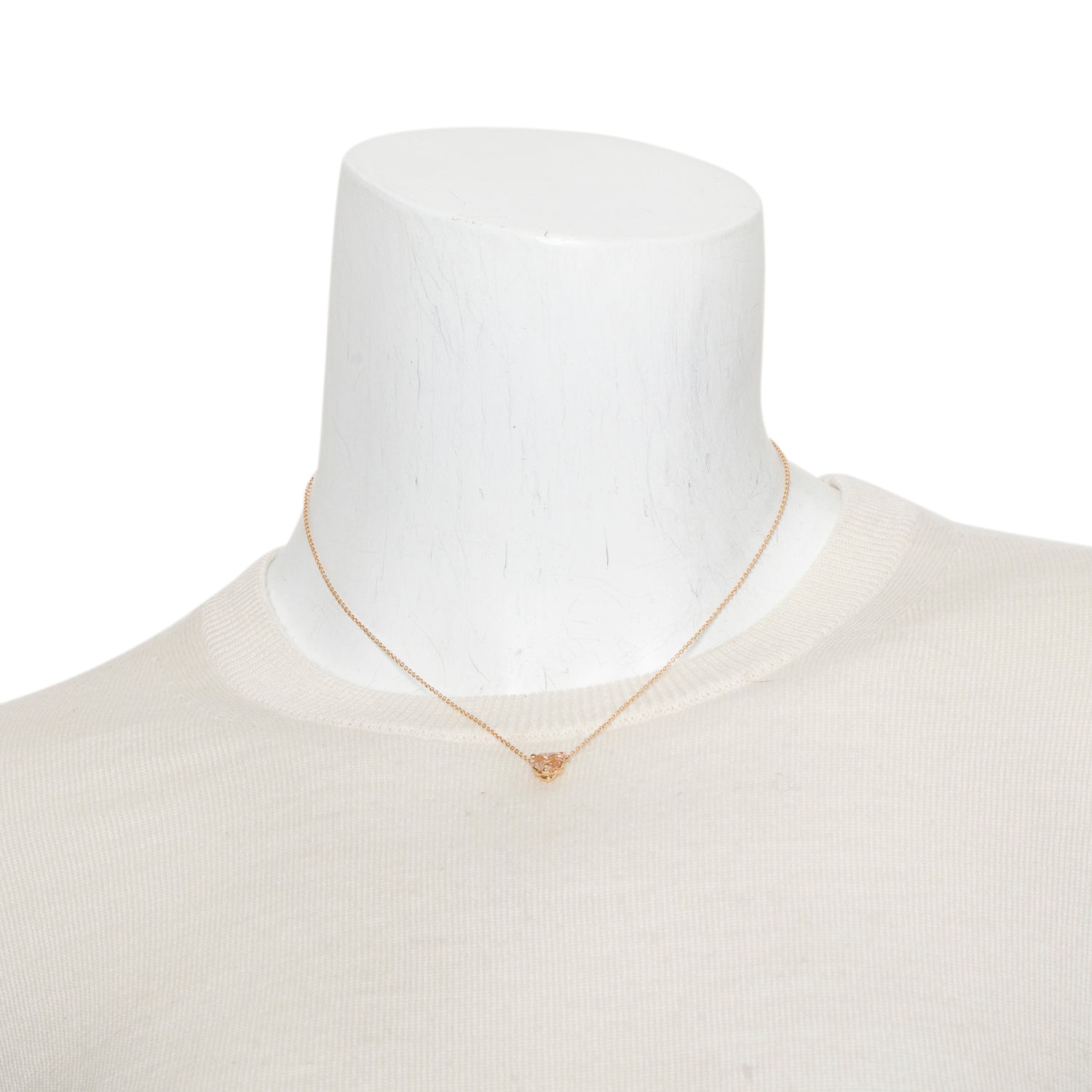 David Yurman 18k Rose Gold & Morganite Chatelaine Heart Pendant Necklace, 8 MM