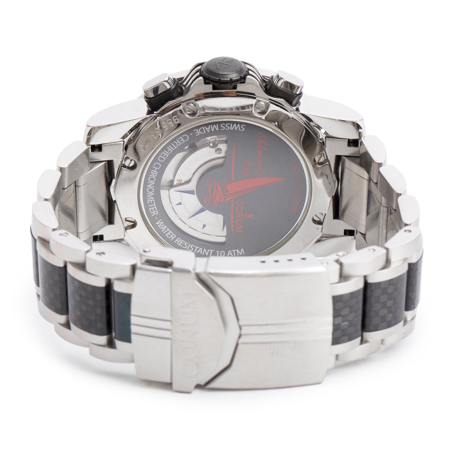 Corum Stainless Steel & Black PVD Admiral's Cup Regatta 44 MM Automatic Chronograph Watch w/ Box & Papers