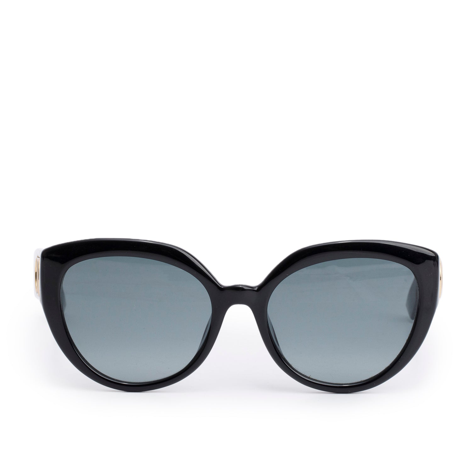 Christian Dior DDiorF Black Acetate Cat Eye Sunglasses w/ Box & Case