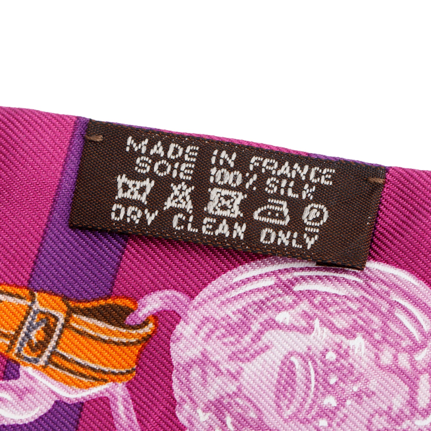 Hermes Purple Multicolor 'Brides de Gala' Silk Twilly w/ Box