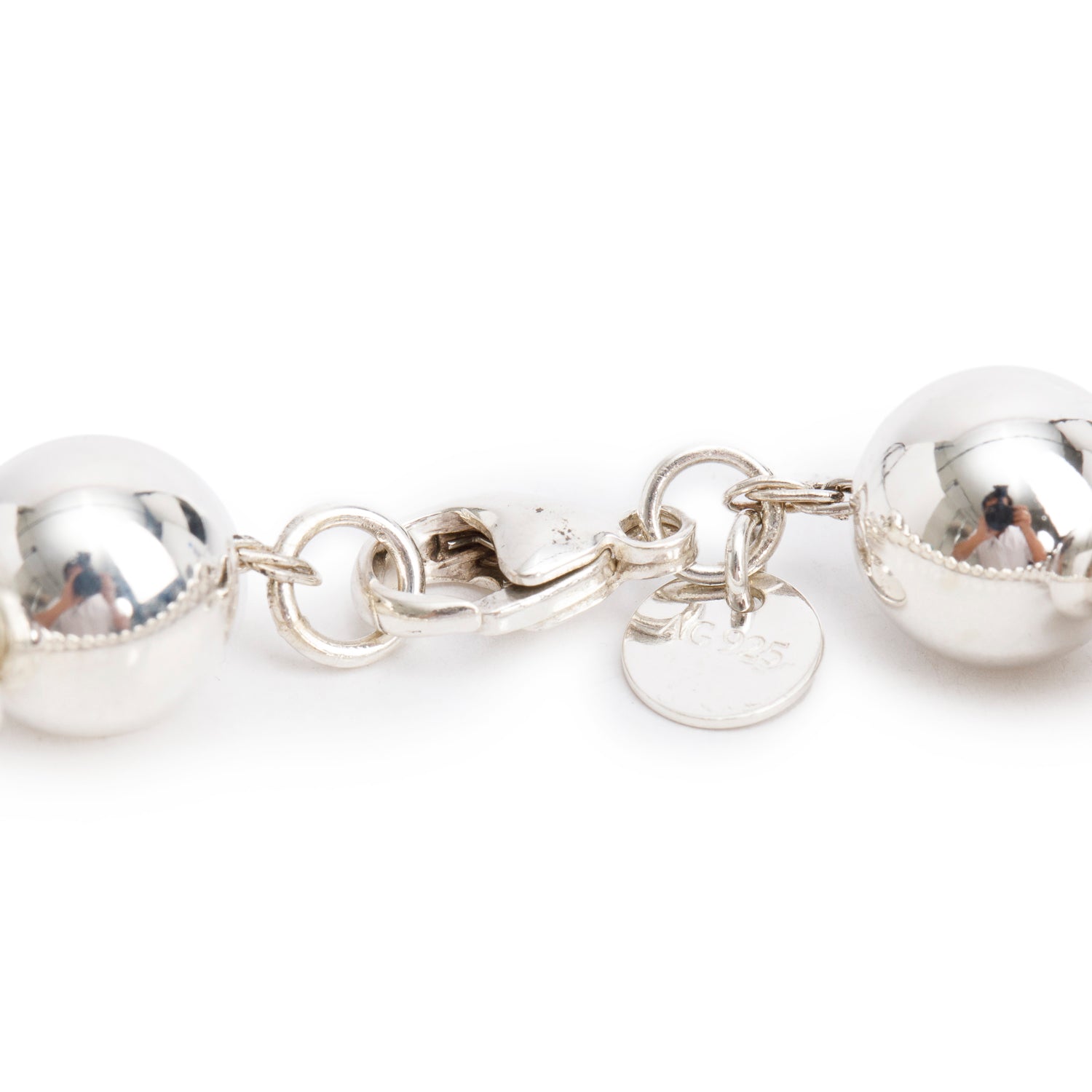 Tiffany & Co. Sterling Silver 10 MM HardWear Ball Bracelet