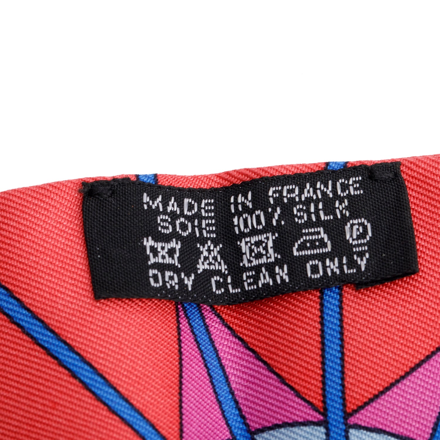 Hermes Pink Multicolor 'Rose de Compas' Silk Twilly w/ Box