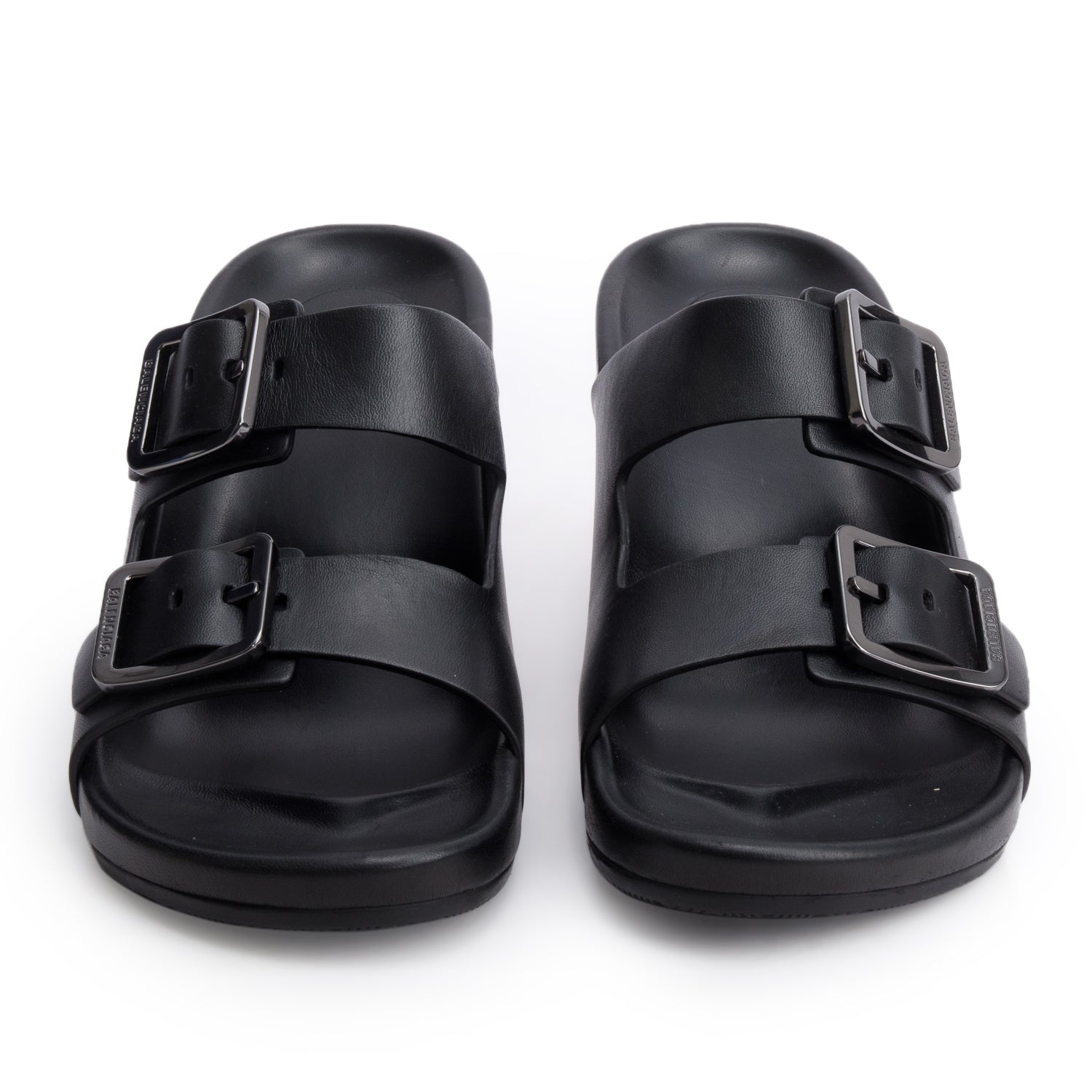 Balenciaga Black Nappa Leather Mallorca Sandal M80, Size 42 w/ Box