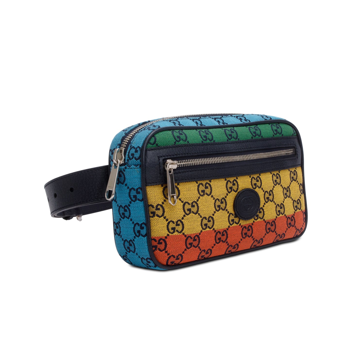 Gucci Rainbow Monogram Multicolor Retro Interlocking G Belt Bag