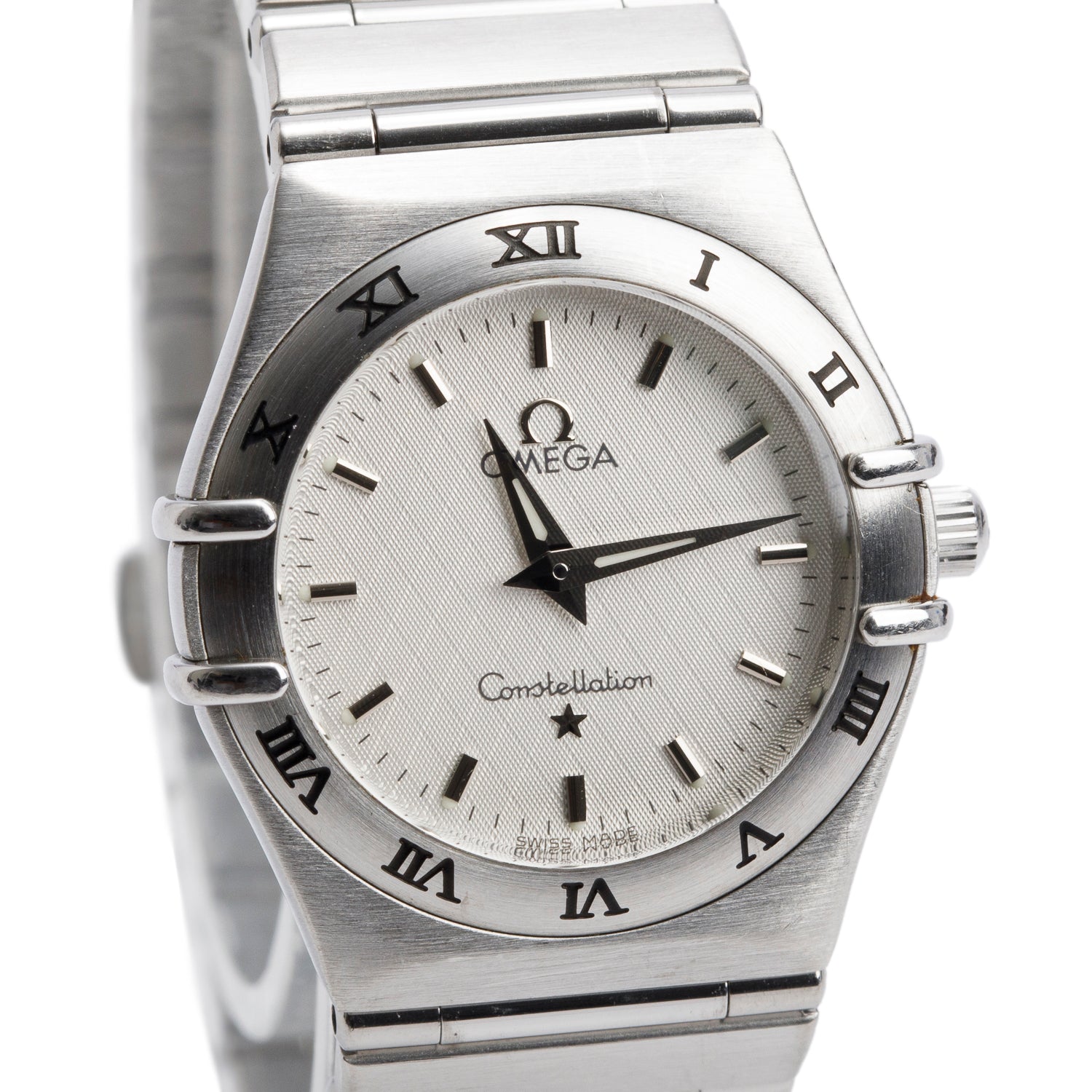 Omega Stainless Steel Constellation 25 MM Quartz Watch Silver Dial