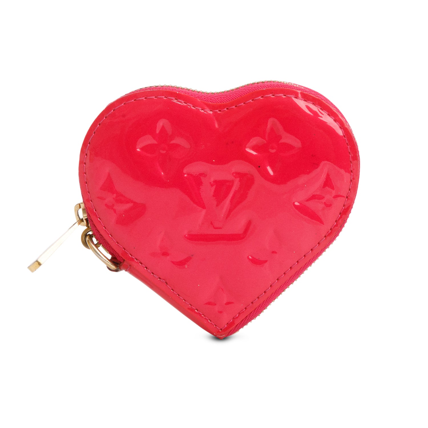 Louis Vuitton Pink Vernis Heart Coin Purse