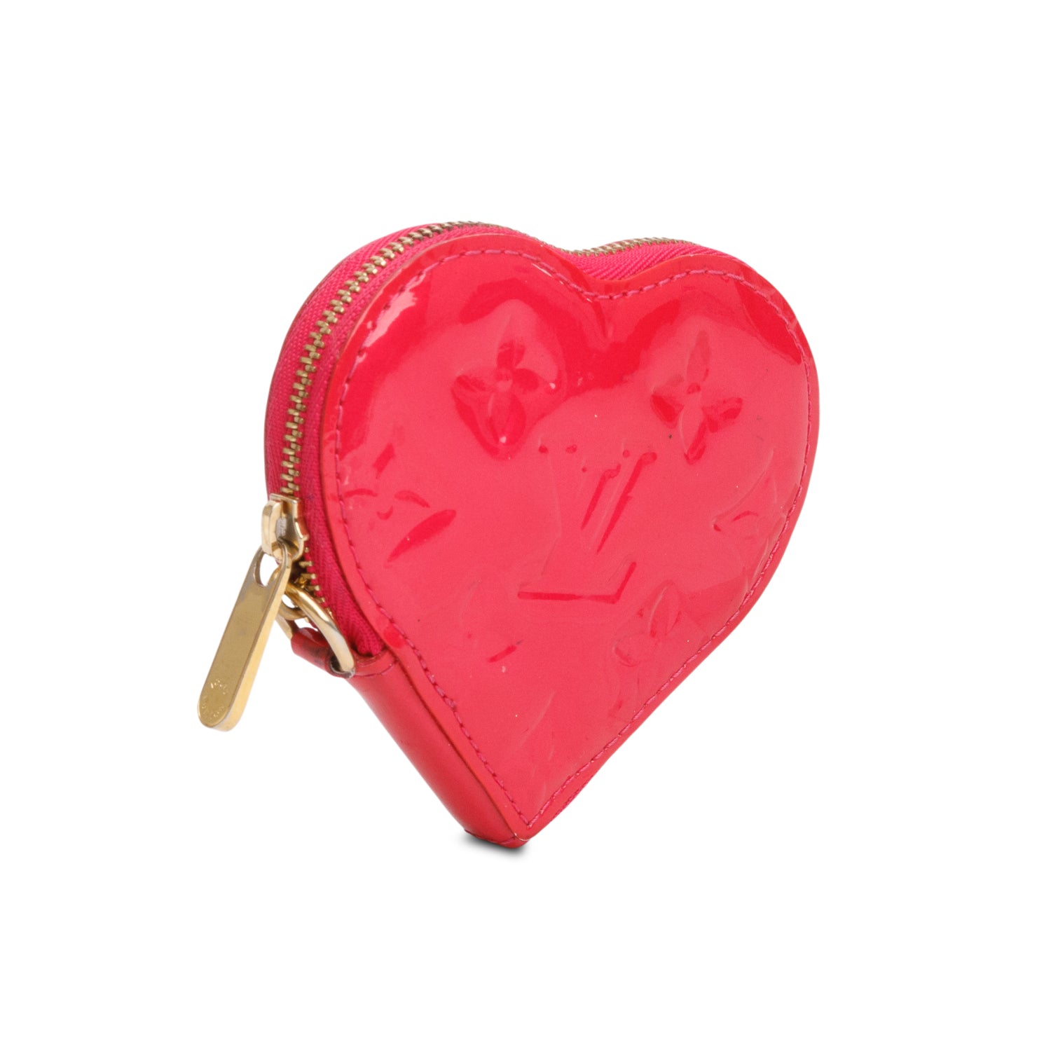 Louis Vuitton Pink Vernis Heart Coin Purse