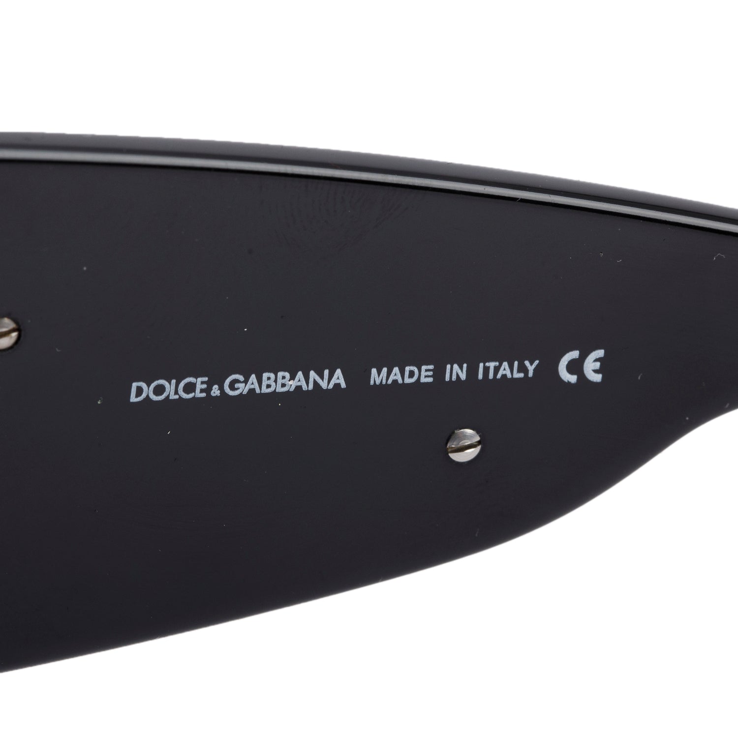 Dolce & Gabbana DG 2005 Black Acetate Shield Sunglasses w/ Case