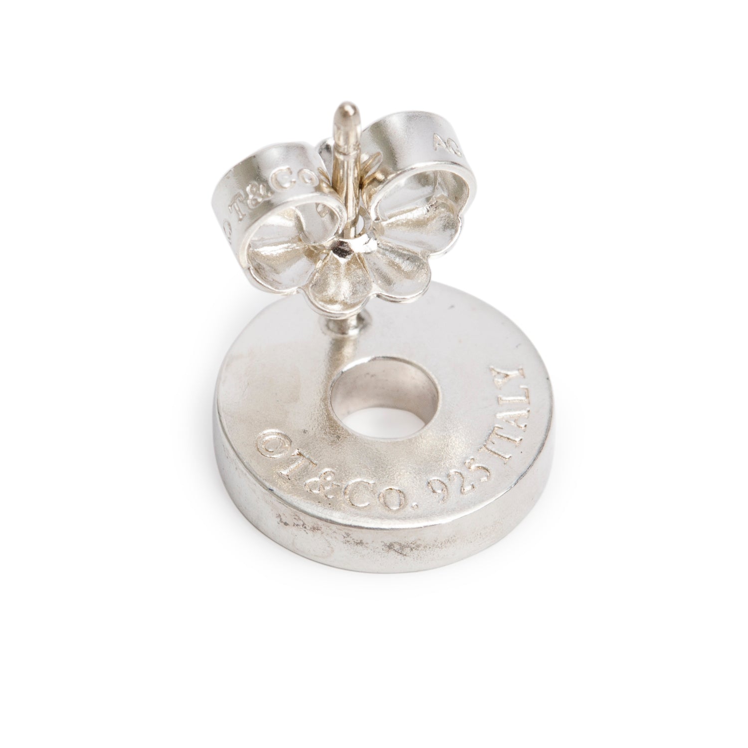Tiffany & Co. Sterling Silver 1837 Circle Stud Earrings