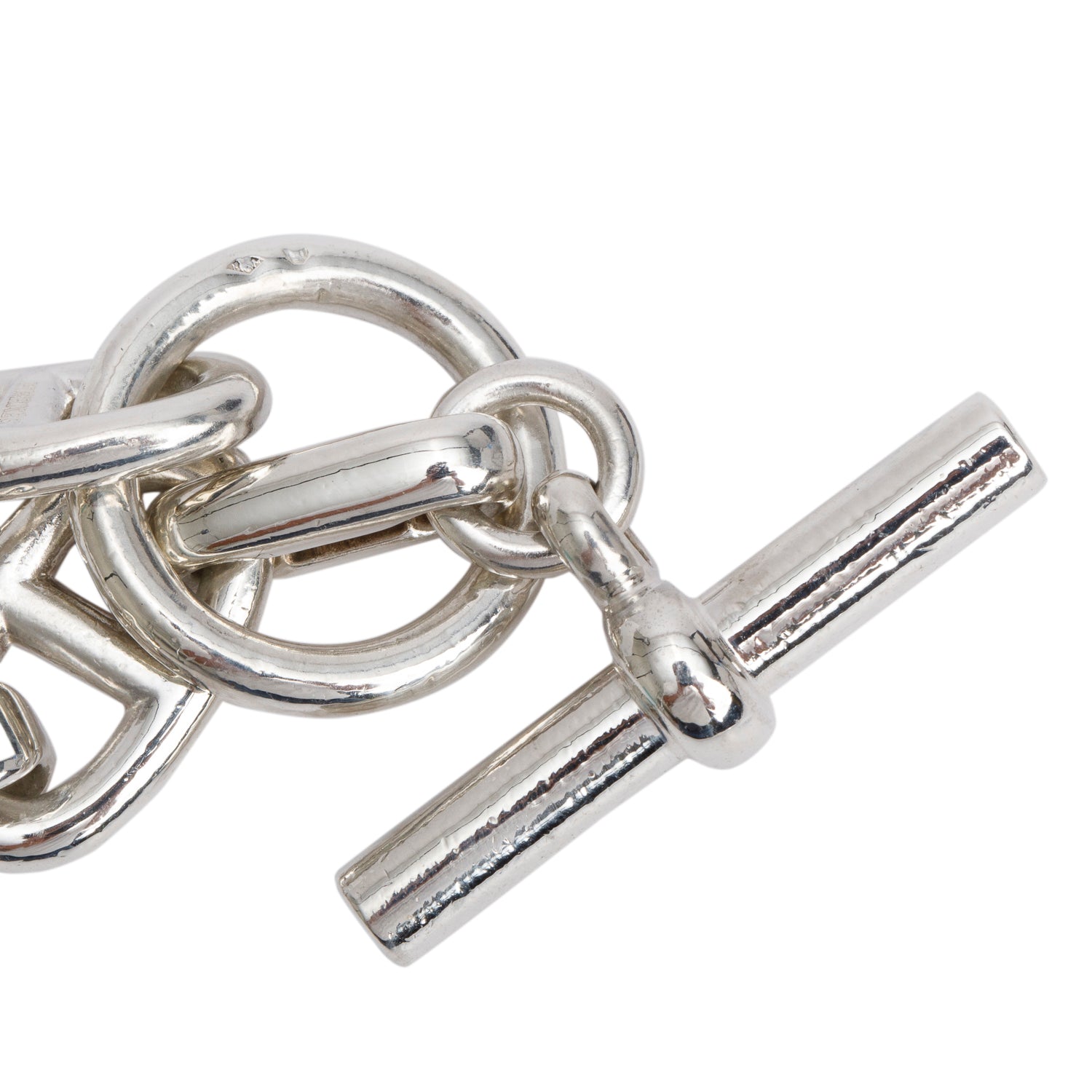 Hermes Sterling Silver Alea Toggle Bracelet