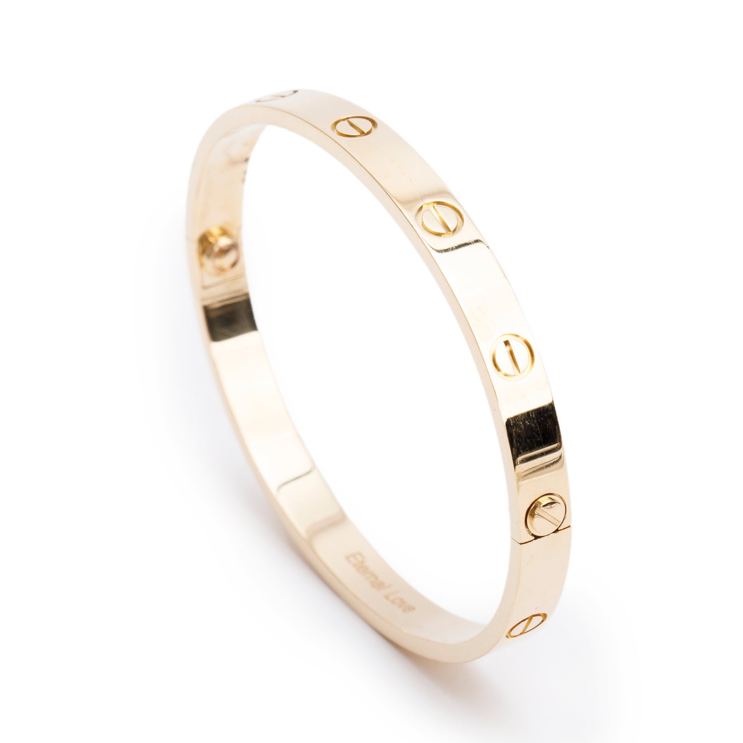 Cartier 2021 18k Yellow Gold Love Bracelet, Classic Model, Size 18 w/ Box & Certificate