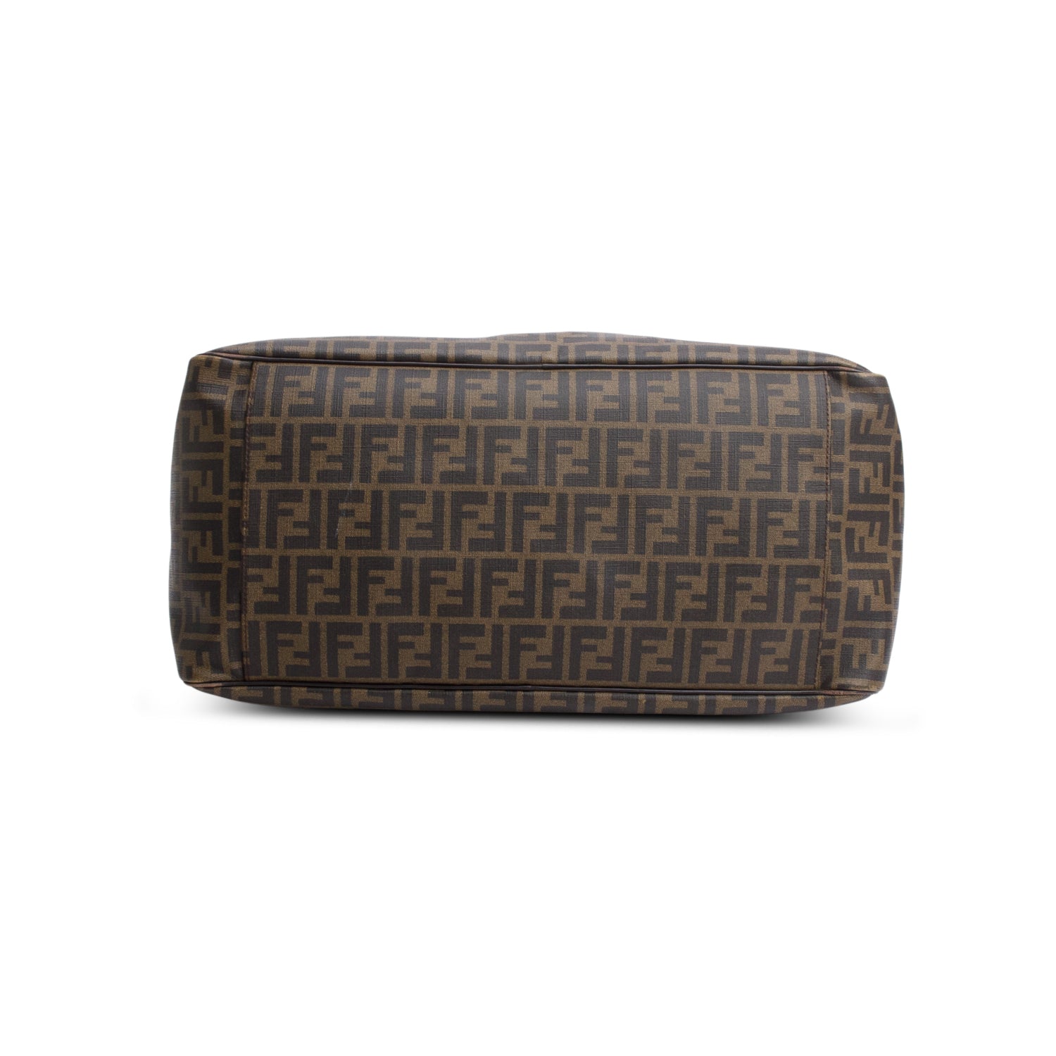 Fendi Brown FF Zucca Coated Canvas Duffle Bag w/ Strap