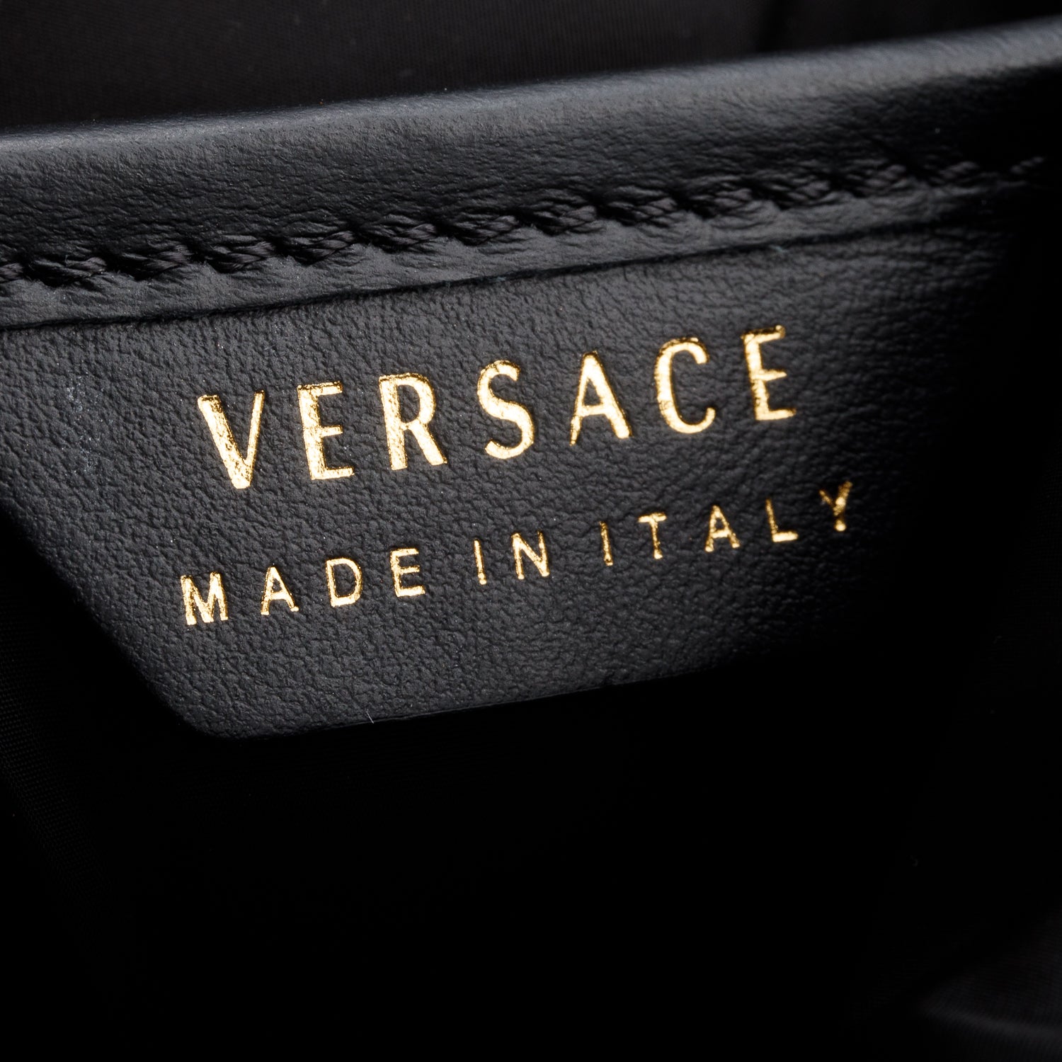 Versace Black Nylon Medusa Greca Backpack