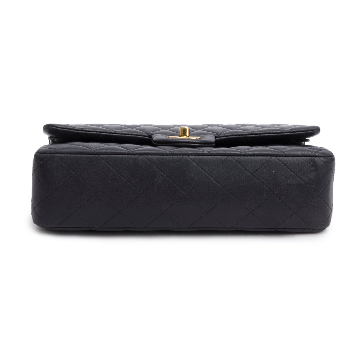 Chanel 2024 Black Quilted Lambskin Leather Classic Medium Double Flap Bag w/ Box & Receipt