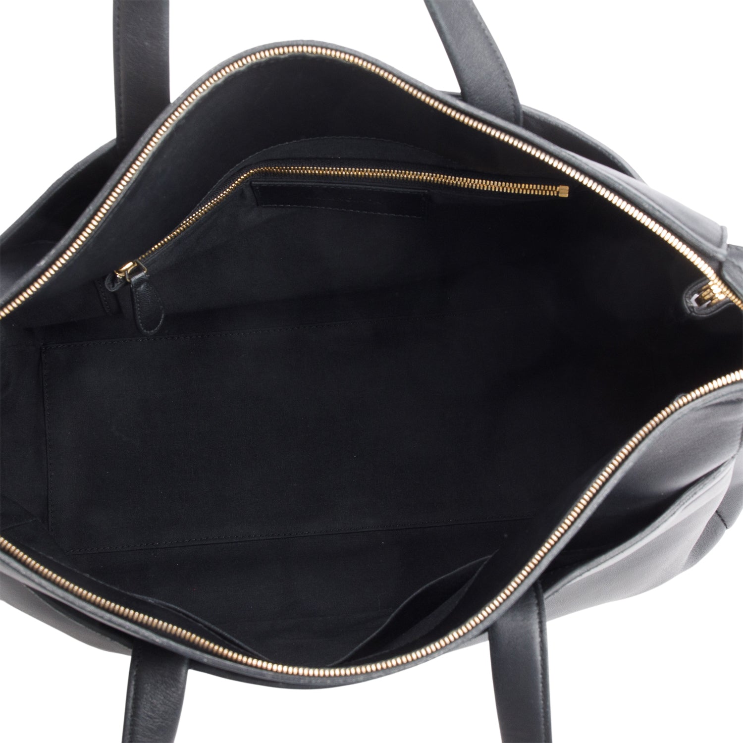 Balenciaga Black Lambskin Portfolio Sac Handle Bag w/ Strap