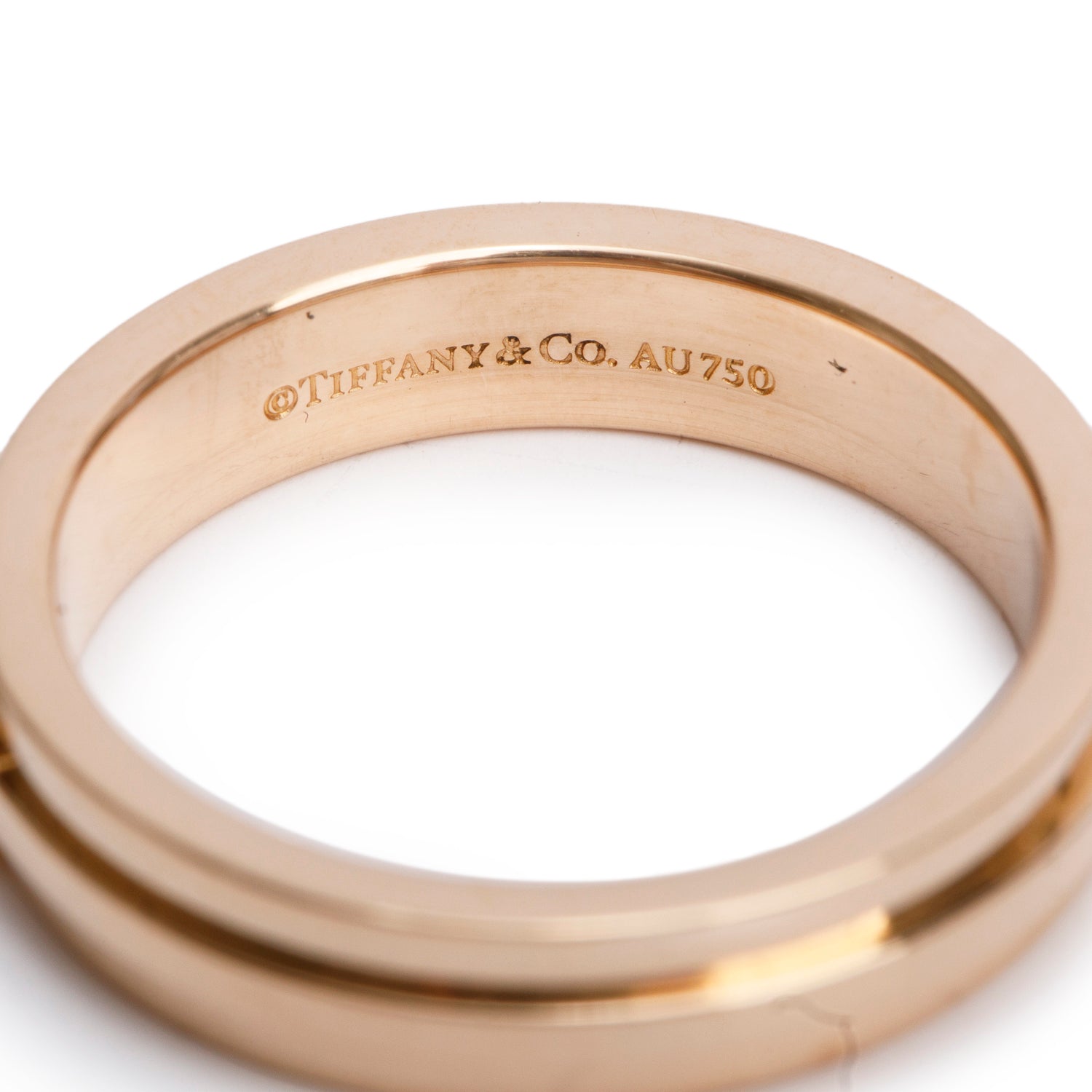 Tiffany & Co. 18k Rose Gold 4.5 MM T Narrow Band Ring, Size 8.5