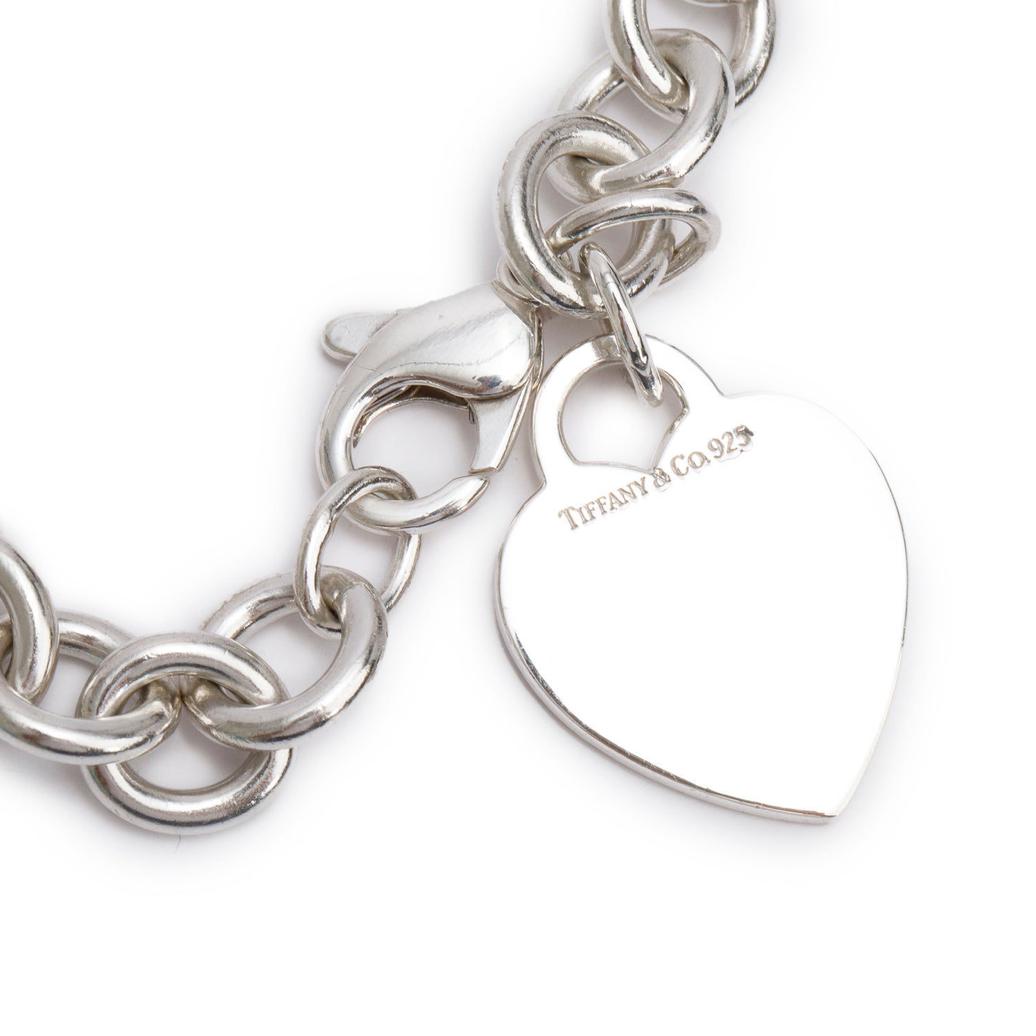 Tiffany & Co. Sterling Silver Heart Tag Charm Bracelet