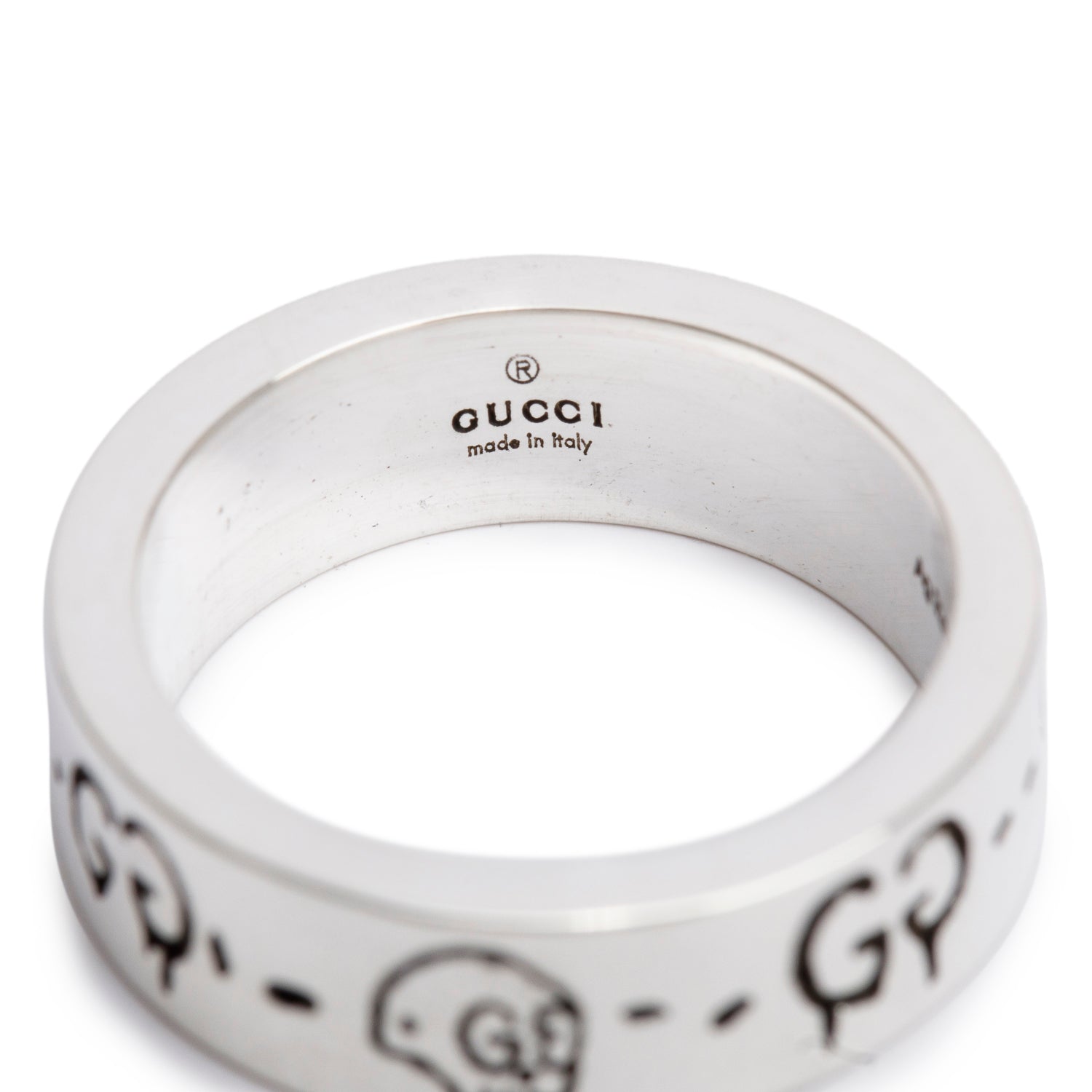 Gucci Sterling Silver Ghost Ring, Size 10 5