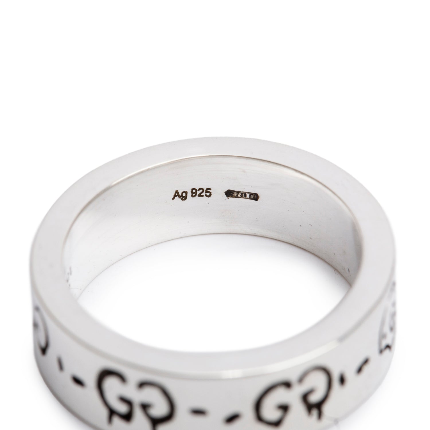 Gucci Sterling Silver Ghost Ring, Size 10 5