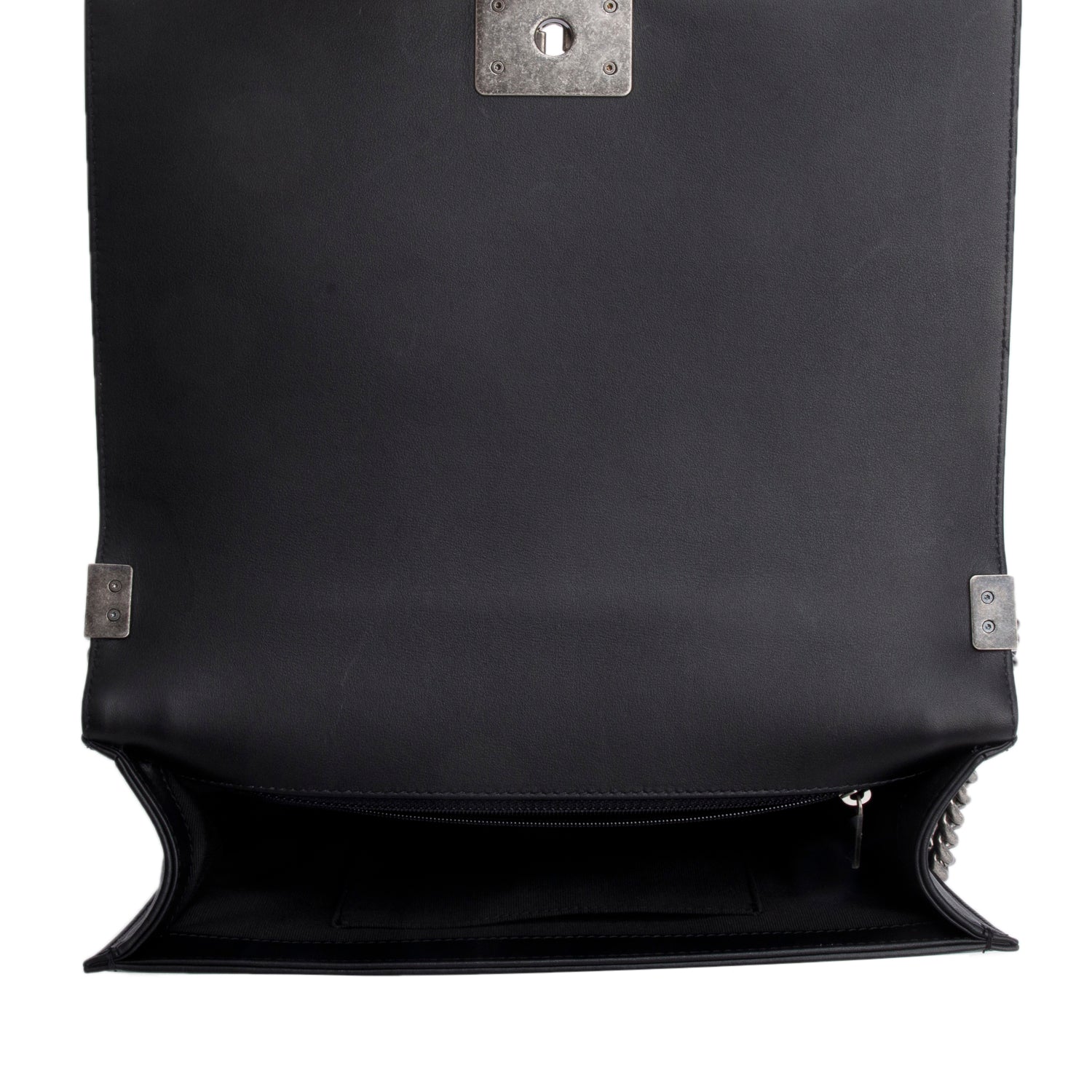 Chanel 2021 Black Quilted Lambskin Large Boy Bag w/ Box