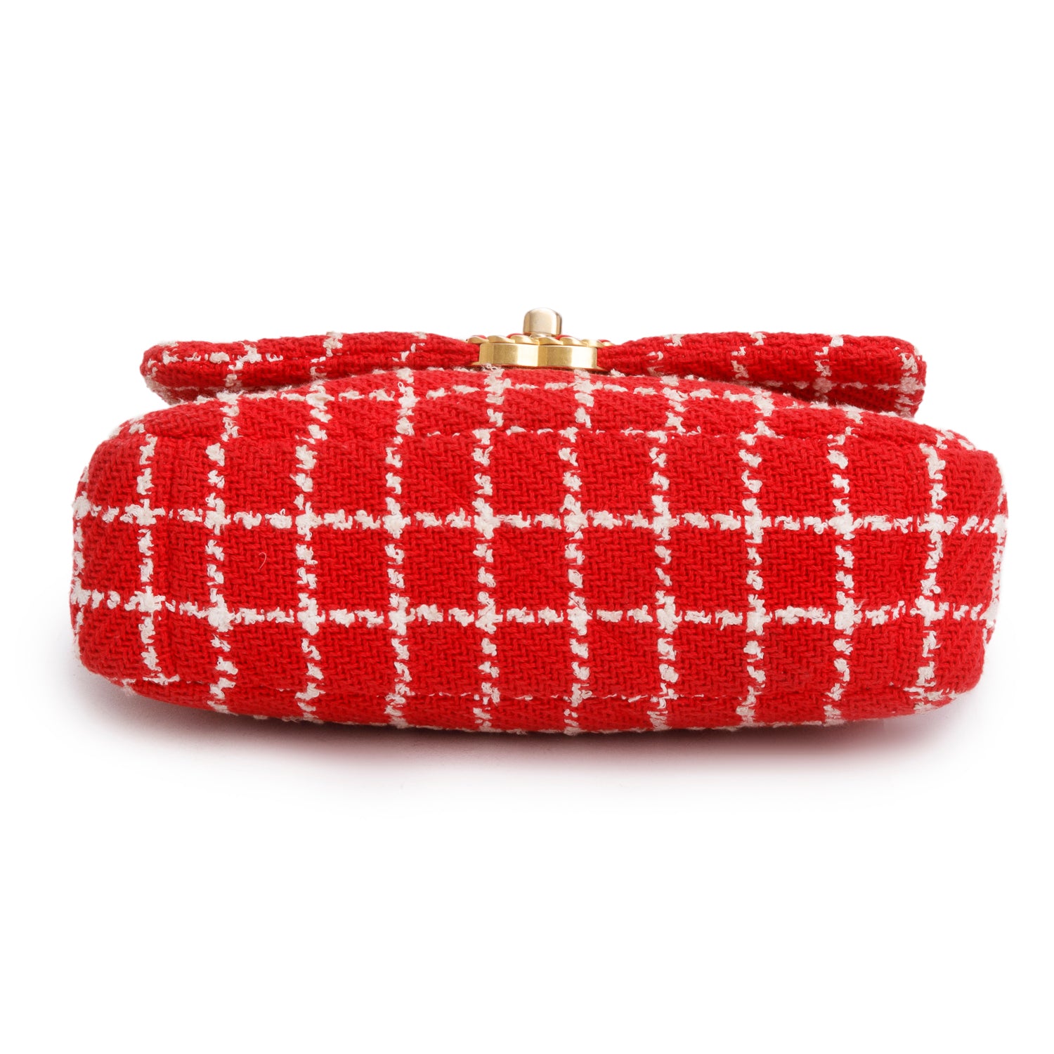 Chanel Red Tweed Quilted Medium Chanel 19 Flap