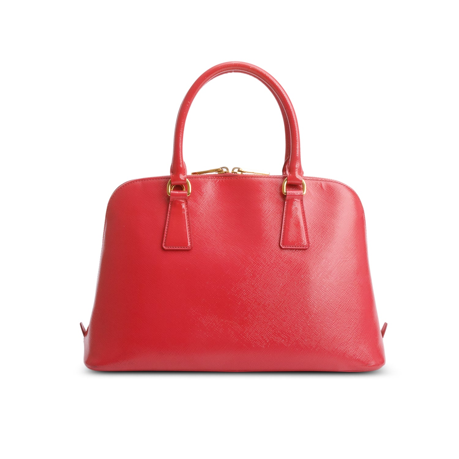 Prada Pink Medium Saffiano Vernice Promenade Tote w/ Strap & Authenticity Card