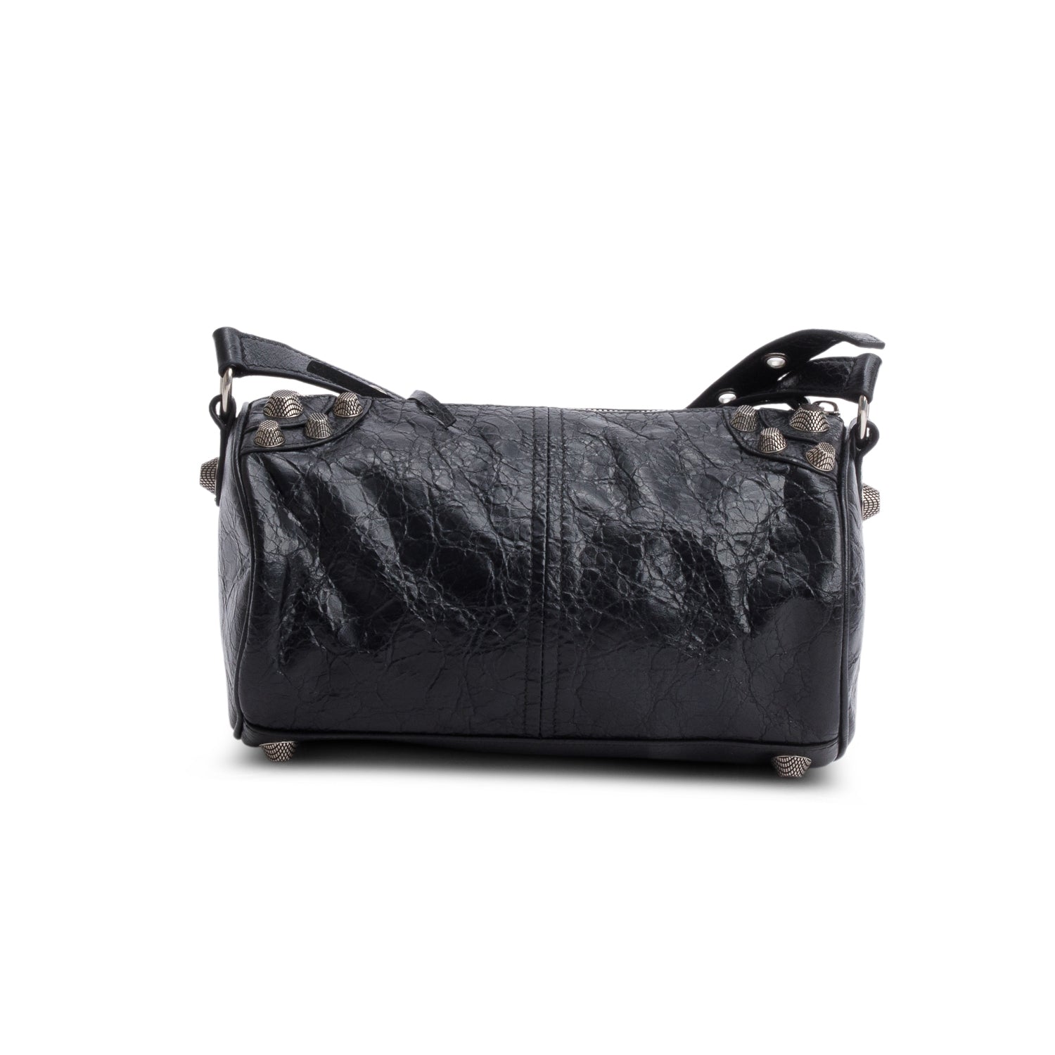 Balenciaga Black Agneau Arena Le Cagole Cylinder Bag