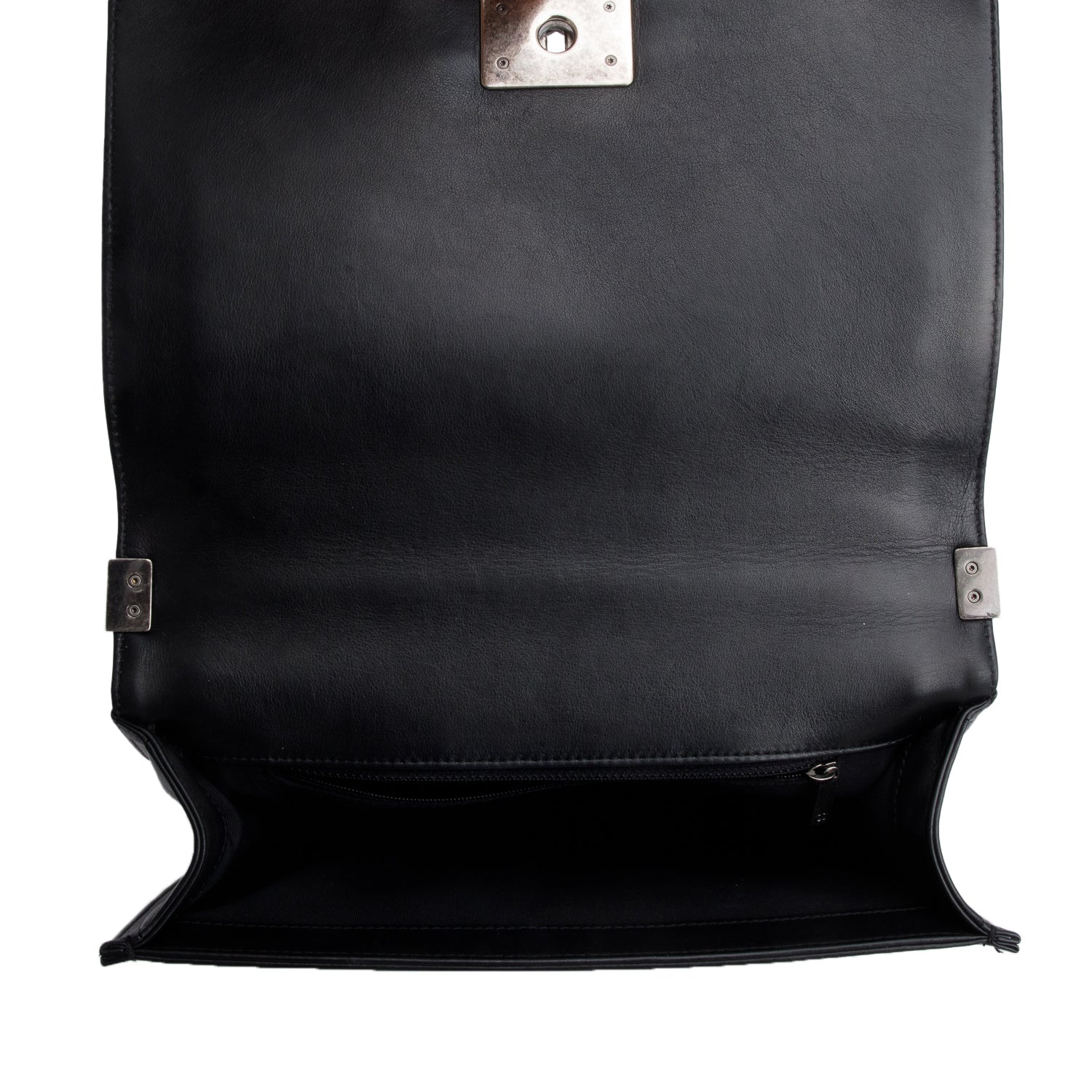 Chanel Black Quilted Lambskin Leather Large Boy Bag w/ Receipt & Authenticity Card