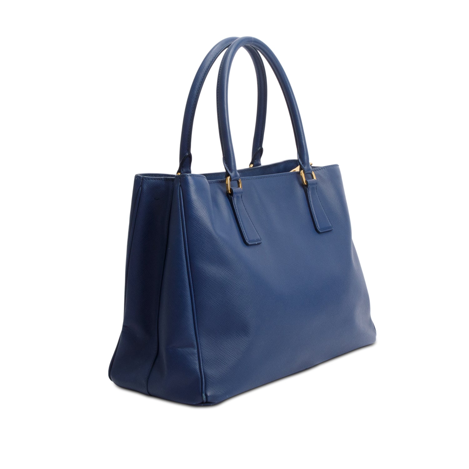 Prada Blue Saffiano Lux Medium Galleria Tote w/ Strap