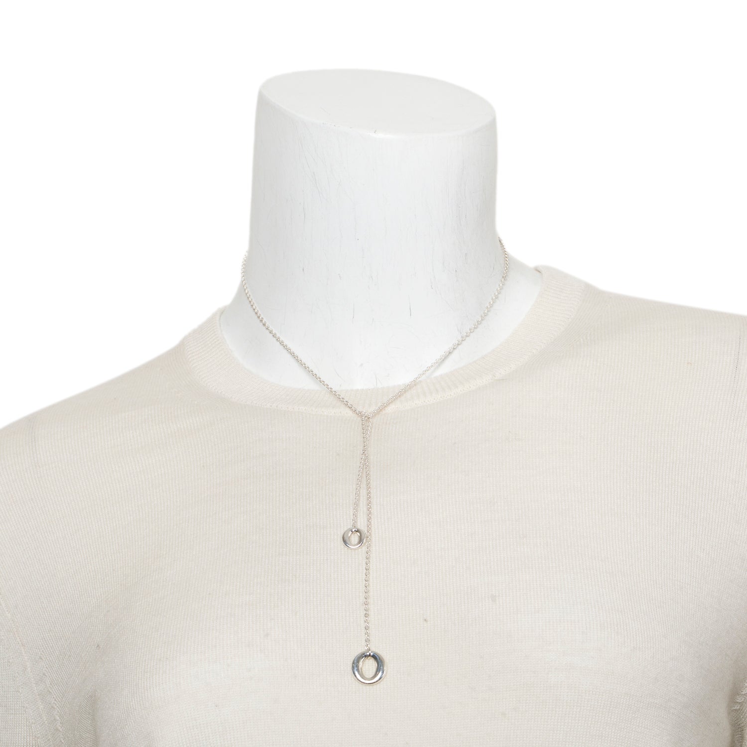 Tiffany & Co. Elsa Peretti Sterling Silver Sevillana Lariat Necklace