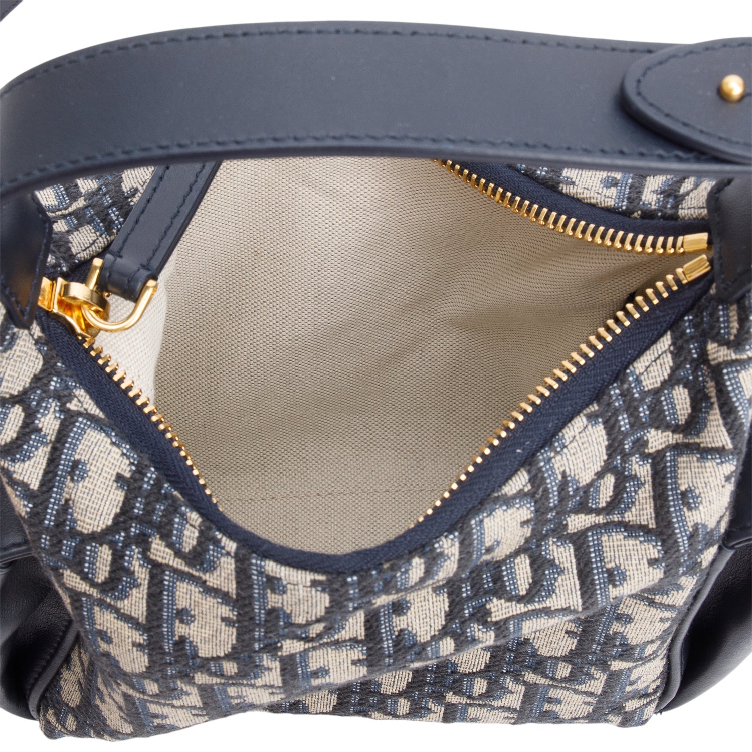 Christian Dior 2025 Blue Oblique Mini D-Dream Bag w/ Strap